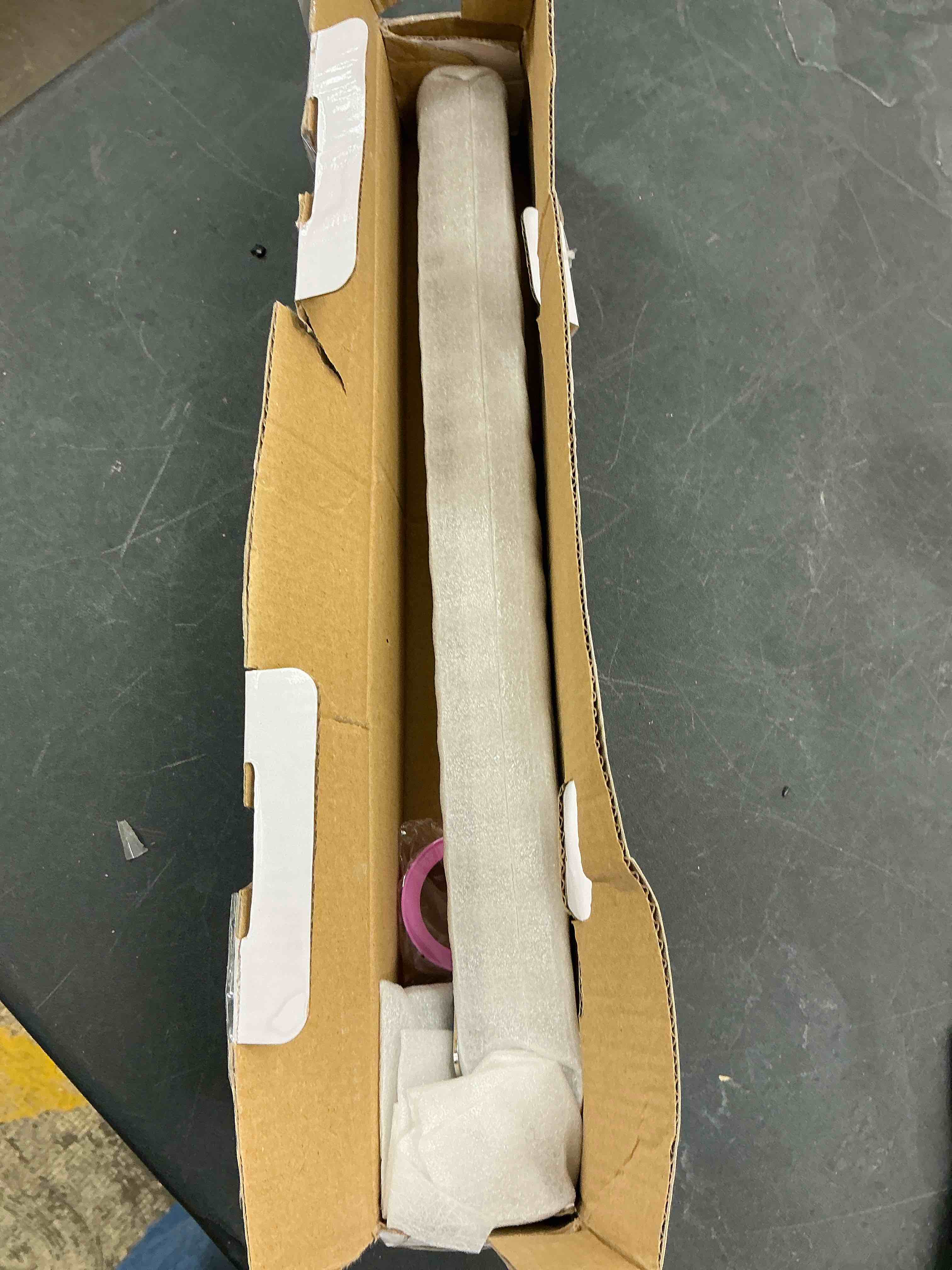 Condition photo showing Good Condition for BESy 14 Inches Straight Extended Shower Arm With Flange, Rain Shower Head Extension Arms, Square Shower Rod Shower Head Extender Arm Shower Pipe Extension, Wall-Mounted Brushed Nickel Stainless Steel Brushed Nickel 14 Inches