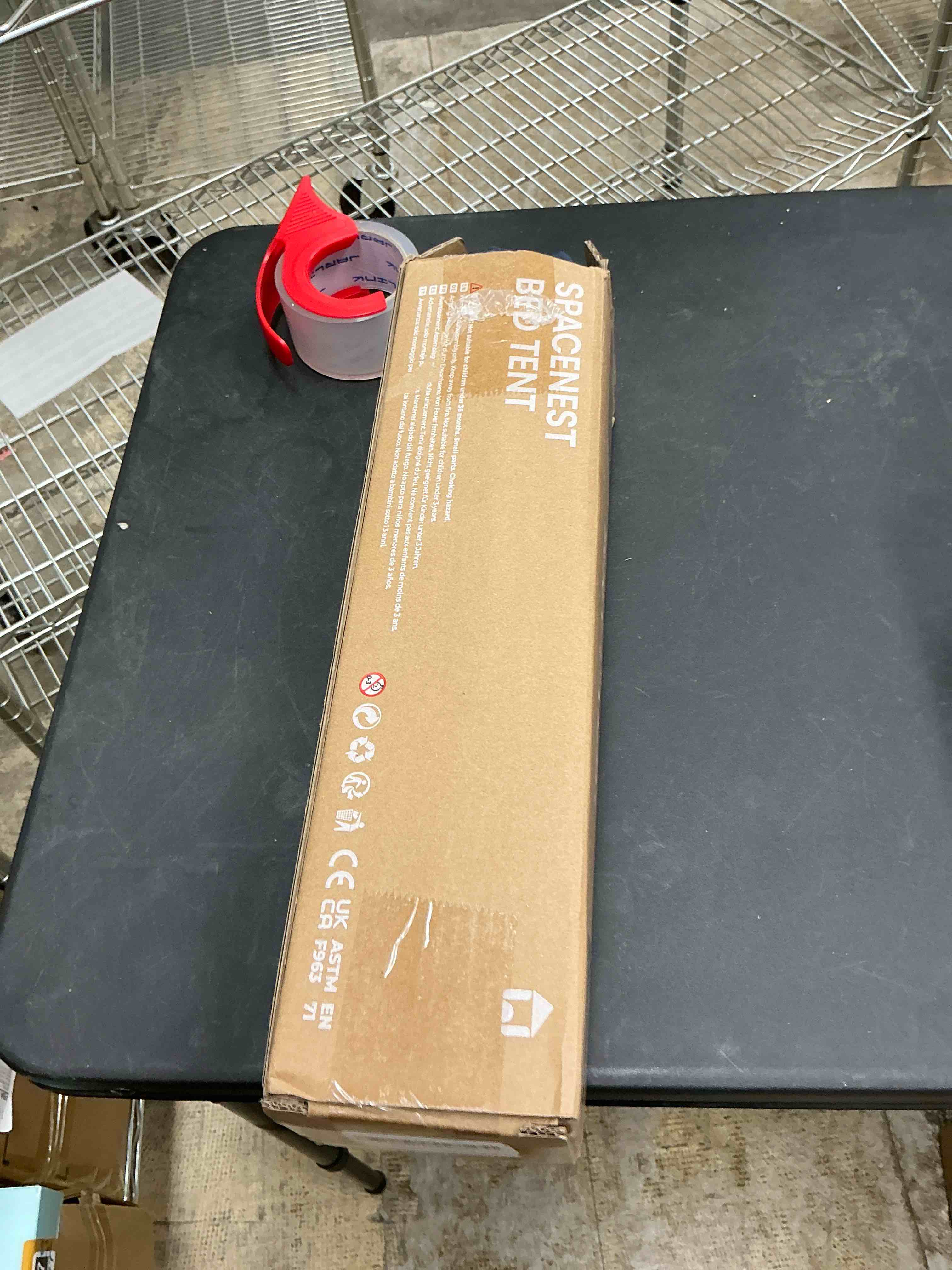 Condition photo showing Good Condition for Tiny Land Space Galaxy Bed Tent for Kids – Sleep Bed Canopy with 9 Planets Design, Easy-to-Install Indoor Kids Play Tent, Imaginative Playhouse, Ideal Gift for Boys & Girls – 77" x 40" x 46"