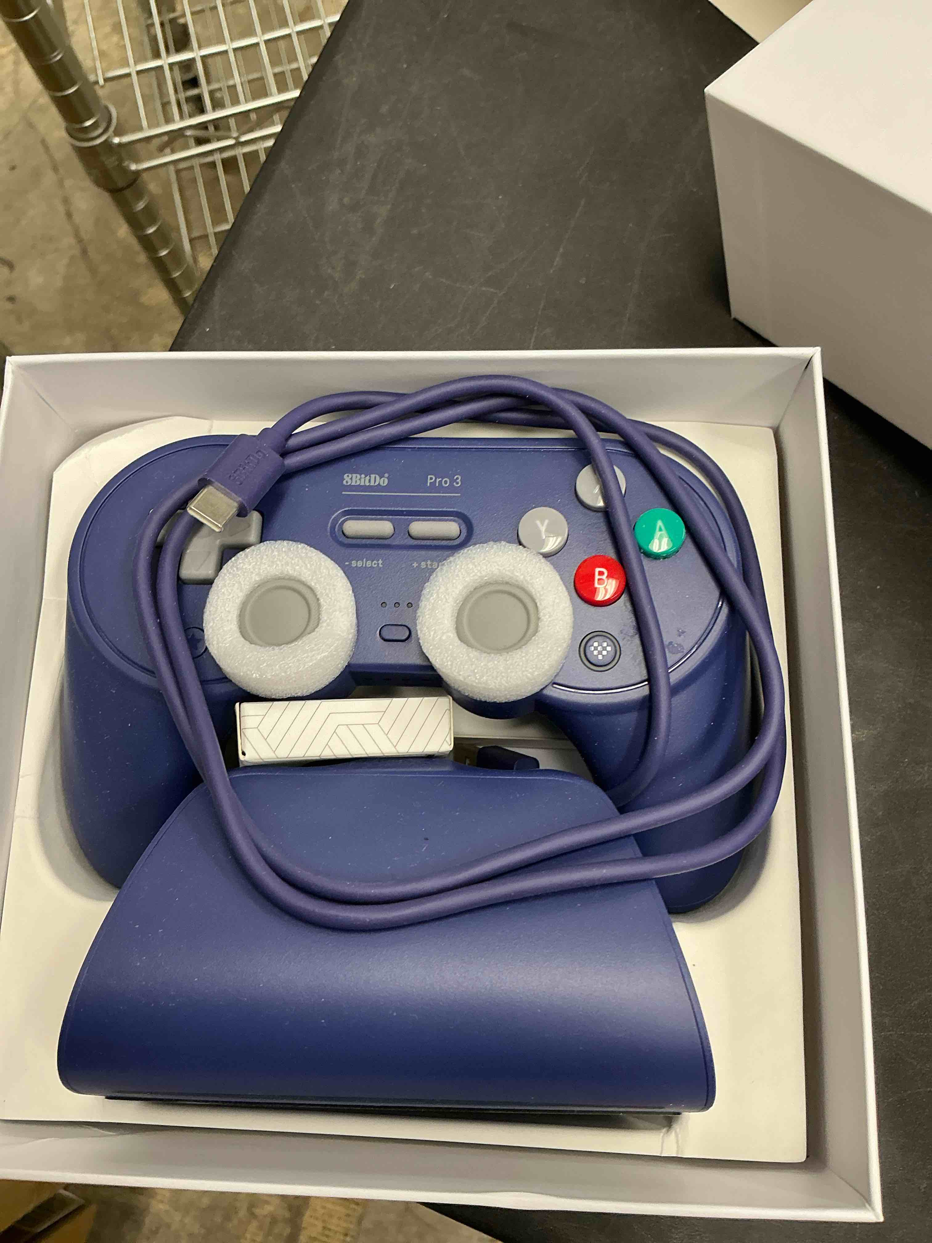 Condition photo showing New/Like New for 8Bitdo Pro 3 Bluetooth Controller for Switch/Switch 2 - TMR Joysticks, Swappable ABXY Buttons, Pro Back Buttons, Charging Dock, Hall Effect Triggers, Windows/Apple/Android?Purple? Pro 3 Purple