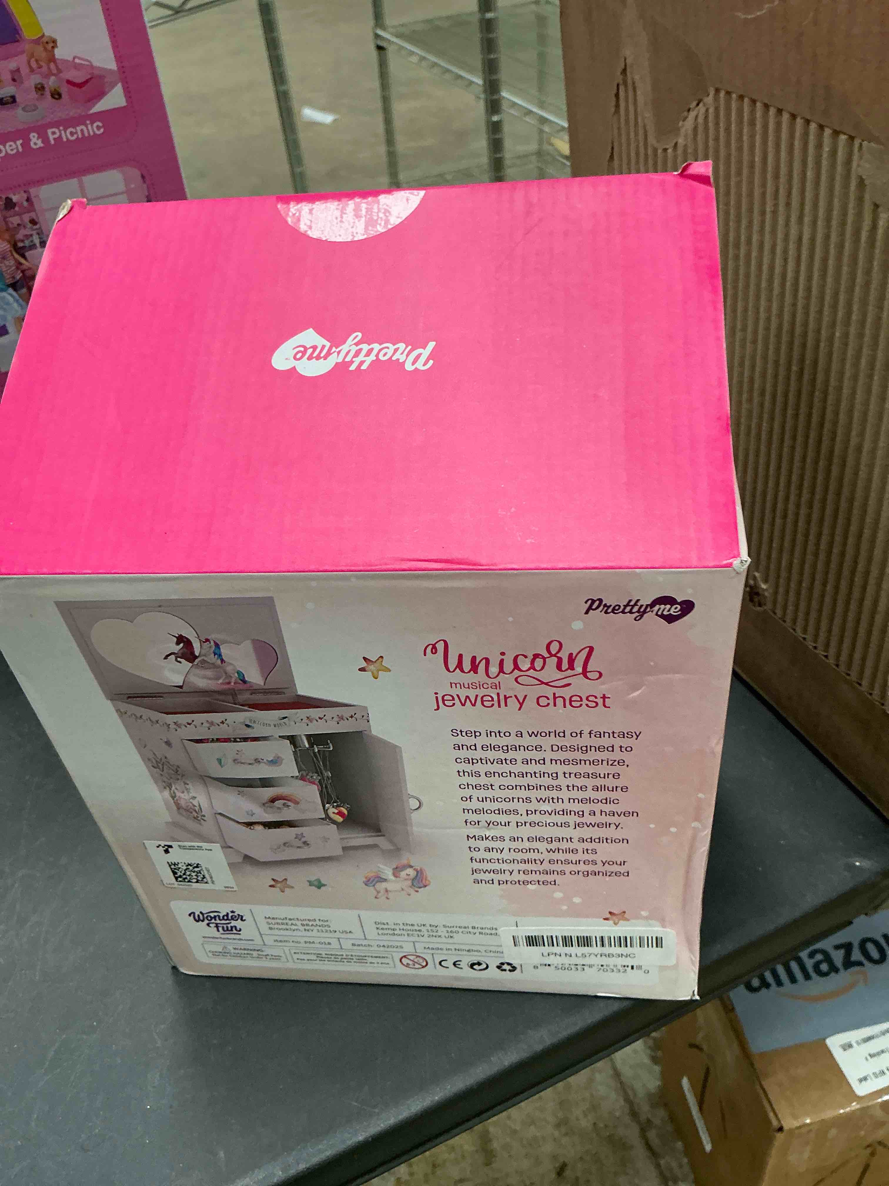 Condition photo showing New/Like New for Pretty Me Unicorn Musical Jewelry Box for Kids - Gifts for Girls, Ages 3-8, Best Princess Room Toys Gift for Age 3, 4, 5, 6, 7, 8 Year Old Little Girl - Birthday Present Toy Ideas Music 20.6 inches