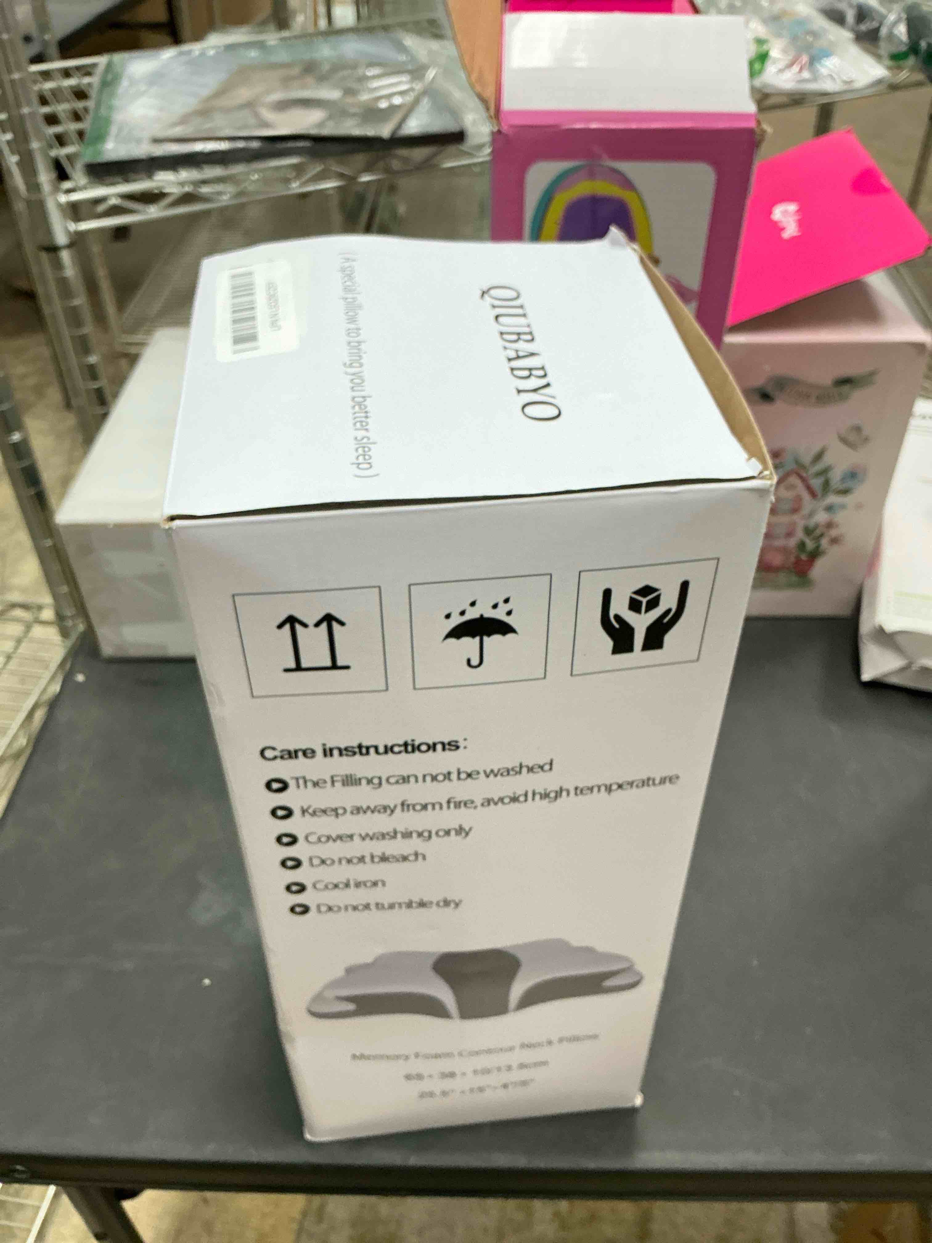 Condition photo showing New/Like New for Pain Relief Cervical Pillow for Neck Support,Adjustable Ergonomic Pillow Cozy Sleeping,Odorless Orthopedic Memory Foam Pillows,Contour Bed Pillow for Side Back Stomach Sleeper Queen Size-24.8''Lx14.96''Wx5.78''H Grey