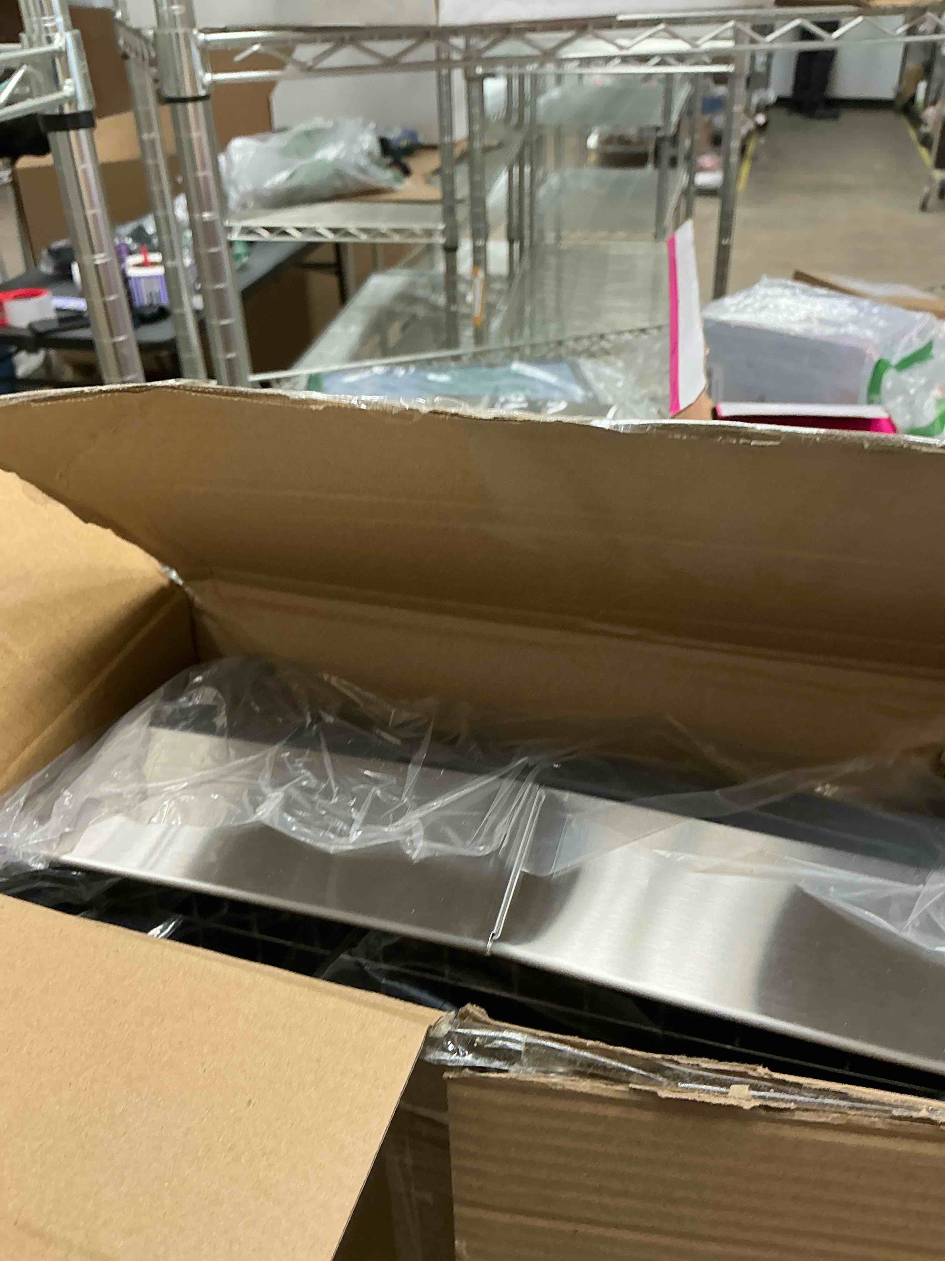 Condition photo showing New/Like New for SONGMICS Large Dish Drying Rack, Expandable Dish Dryer for Kitchen Counter, Stainless Steel Dish Rack with Rotatable Spout, Utensil, Cup, Glass, Cutting Board, Pan Holders, Silver and Gray UKCS037G01 Silver + Gray