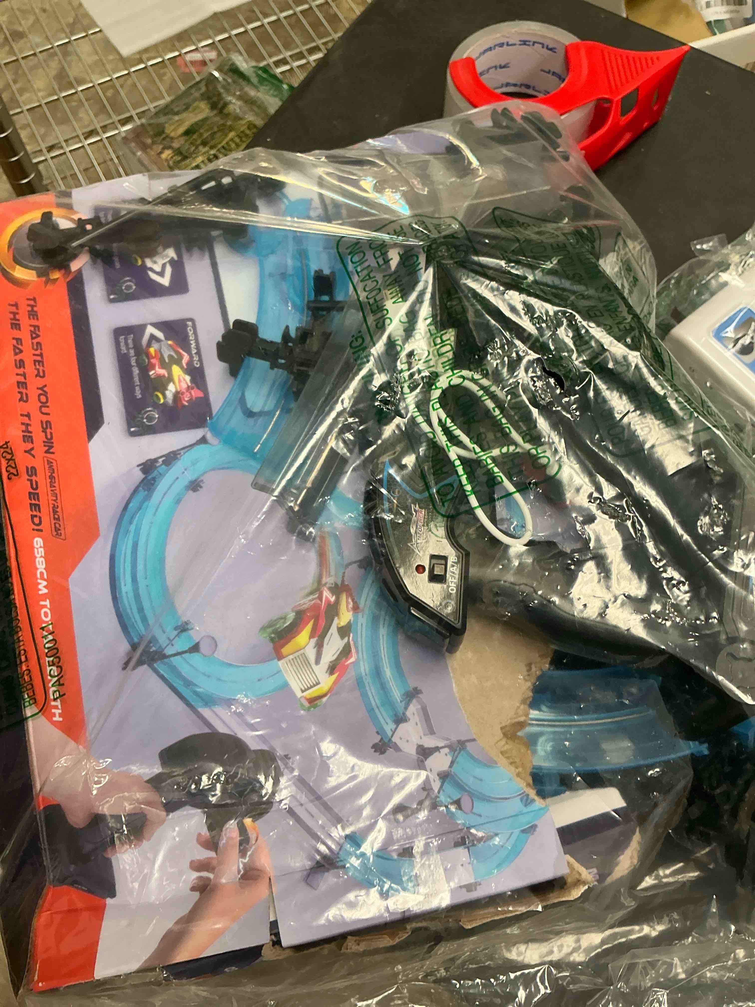 Condition photo showing Good Condition for Slot Car Race Track Sets Electric Remote Control Car for Kids Rechargable Electric Racing Game with Hand Controllers Circular Overpass Track Birthday Toys for Boys Kids 6 7 8-12