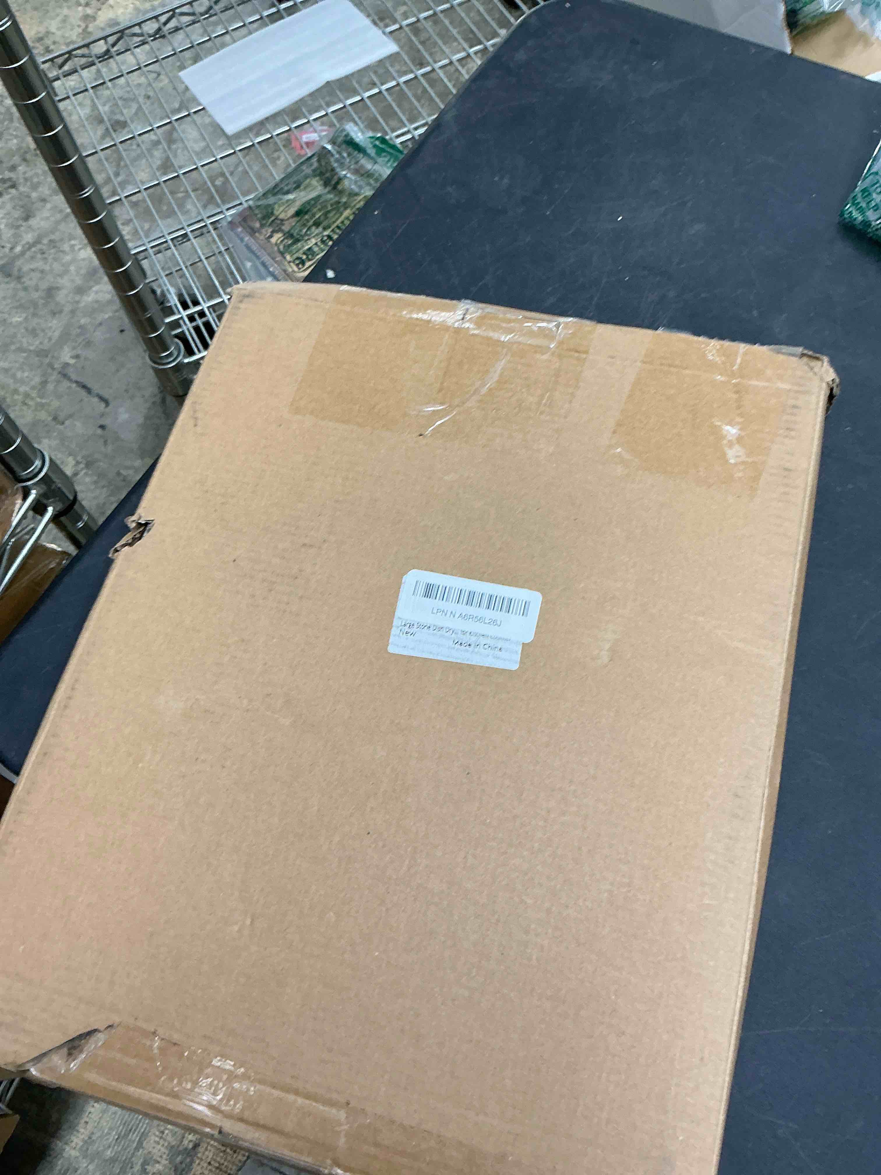 Condition photo showing Good Condition for Large Stone Dish Drying Mats for Kitchen Counter, 24x16 Quick Dry Absorbent Drying Matt Kitchen Counter, Diatomaceous Earth Dish Drying Mat, Collapsible Dish Mat Dish Pads for Drying, Peal White White 24" x 16"