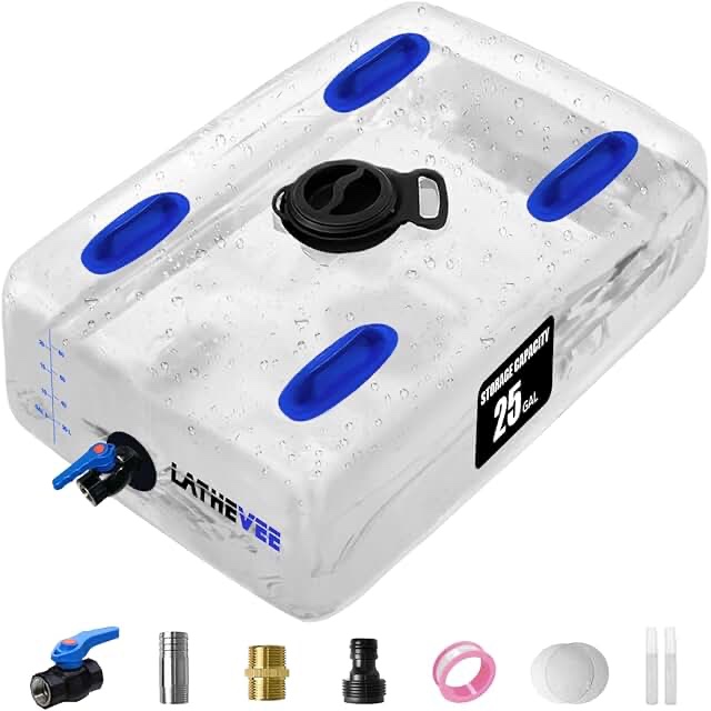 water storage bladder, 25/50/100 gallon portable water tank, collapsible water storage containers wi