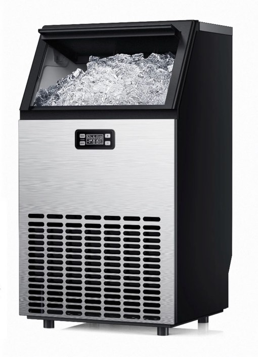 Simzlife 100lbs/24H Commercial Ice Maker Machine  Stainless Steel Under Counter ice Machine 15.55 in W  31.5 in H
