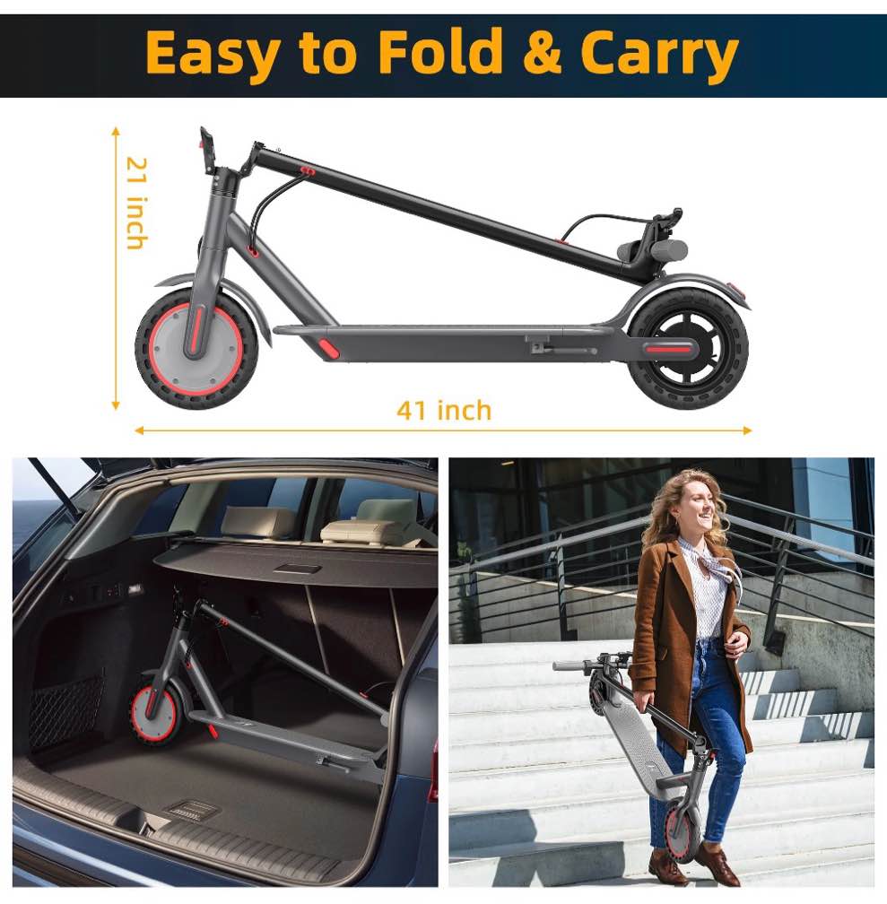 Condition photo showing As Is for AOVOPRO VT01 Electric Scooter 350W 8.5' Foldable Scooter for Adults with APP and High Speed of 19MPH