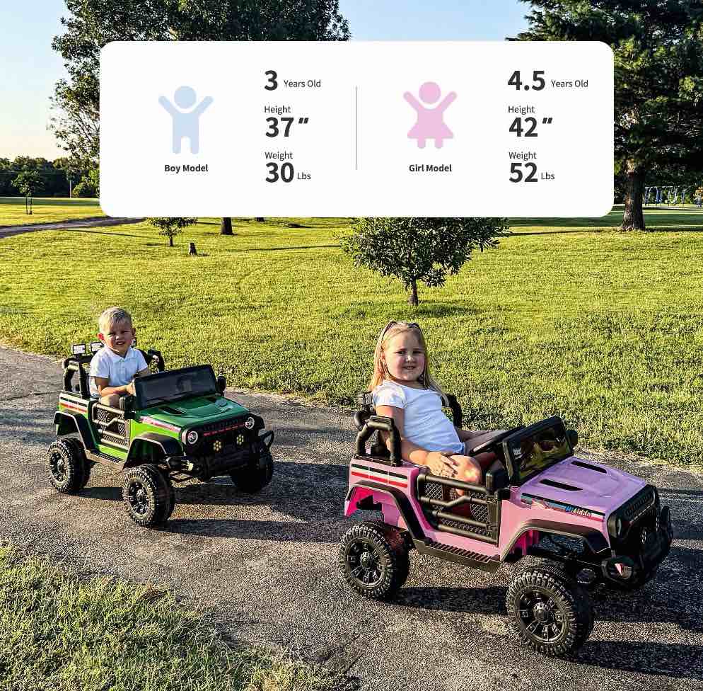Condition photo showing Good Condition for Hikiddo Kids Ride on Truck Car, 12V Ride on Toy Electric Cars for Kids w/ Remote, Bluetooth - Pink