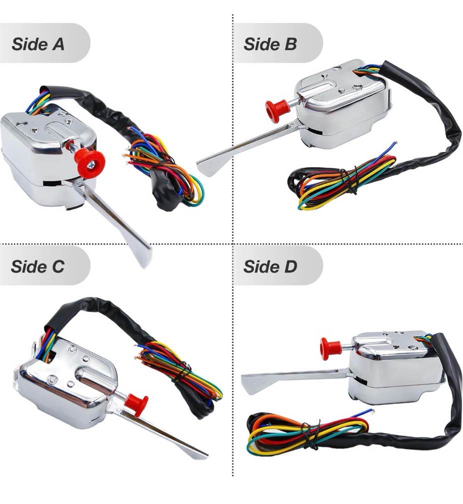 Condition photo showing New/Like New for Anxingo Universal Turn Signal Switch with Flasher 12V Chrome Street Hot Rod Turn Signal Switch with 3 Pin LED Turn Blinker Replacement for Ford Replacement for Buick Replacement for GM