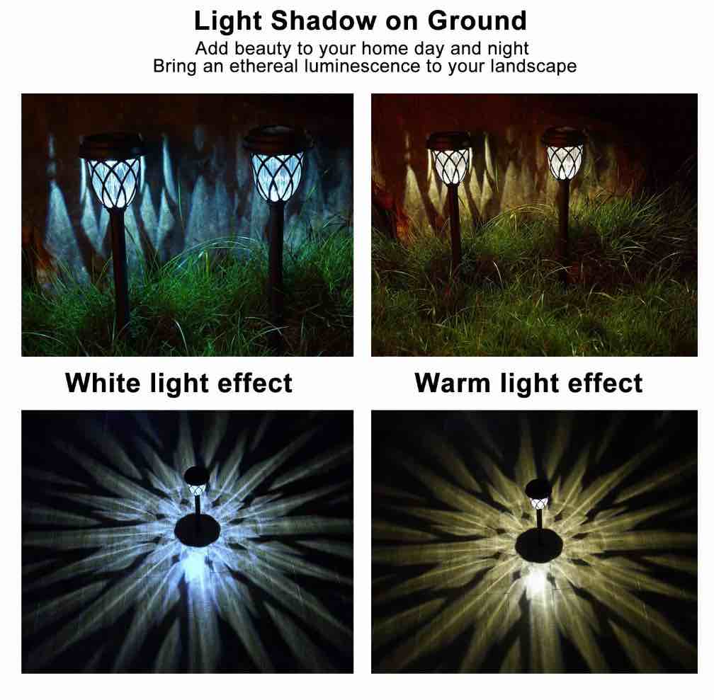 Condition photo showing Good Condition for ExcMark 10 Packs Solar Lights Outdoor Garden Pathway Solar Powered Yard Lights for Walkway Sidewalk Driveway. (Black  Warm White)