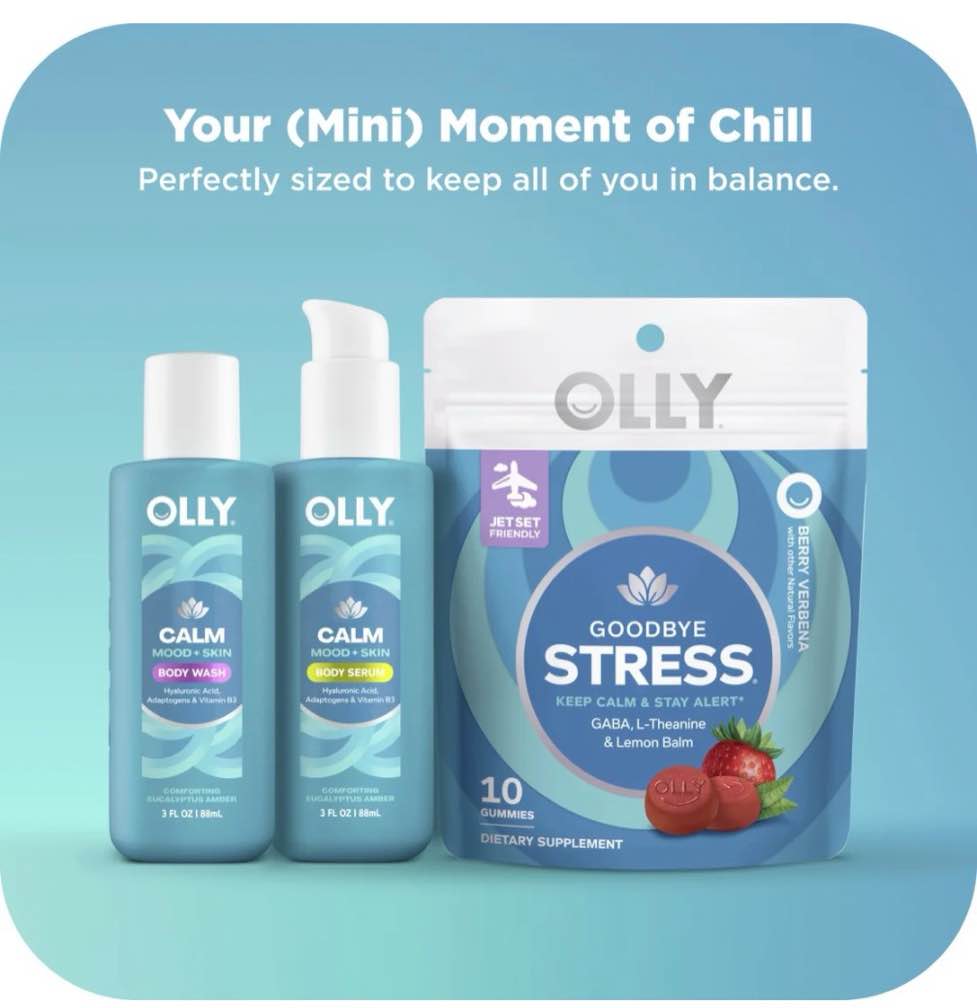 Condition photo showing New/Like New for OLLY Limited Edition Peace Please Body Care & Vitamin Gift Set  3 Count