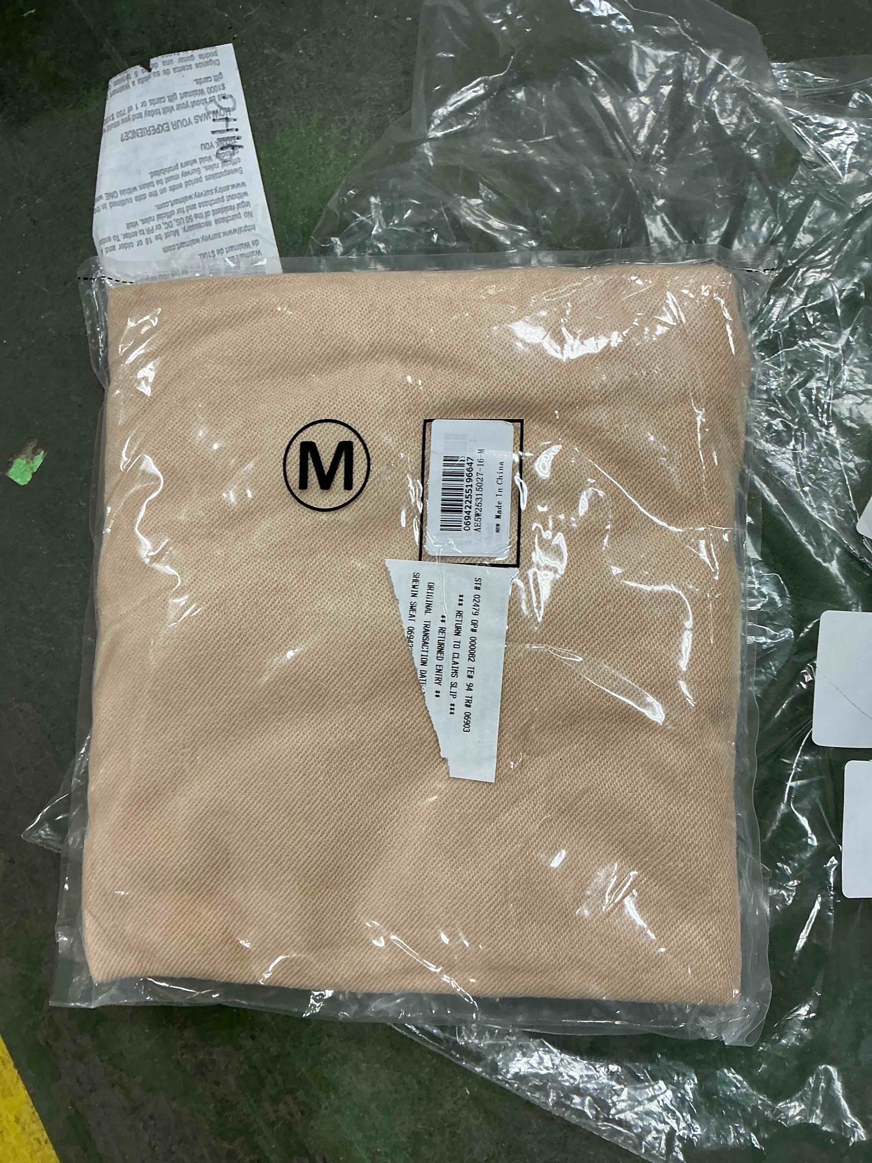 Condition photo showing New/Like New for SHEWIN Plus Size Sweatshirts for Women Casual Long Sleeve Henley Neck Pullover Jumper Tops Drop Shoulder Sweatshirts Khaki size M 