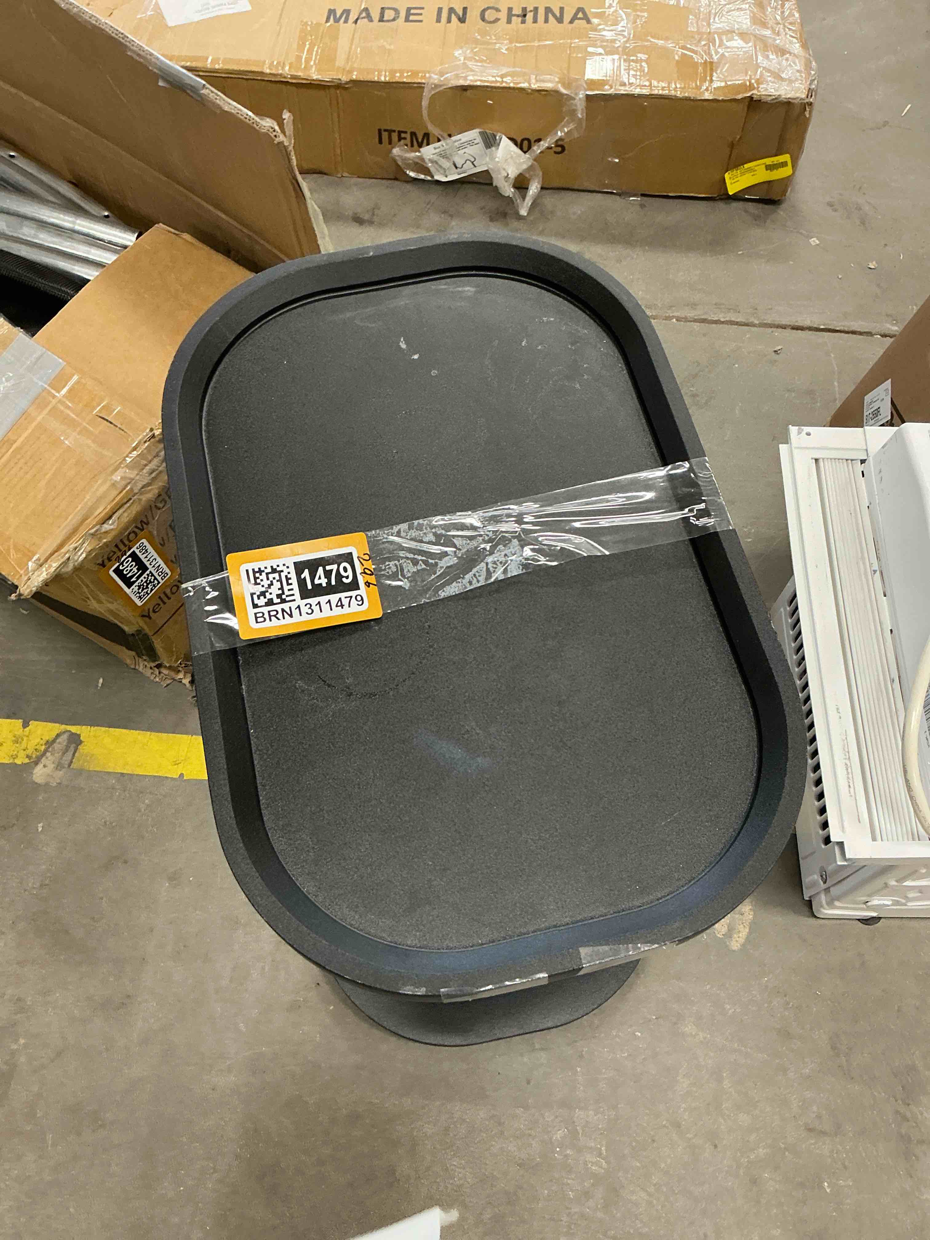 Condition photo showing Good Condition for Yabanana C Shaped Side Table End Table, 360° Swivel and Adjustable Height Side Table Sofa Table for Couch(Black)