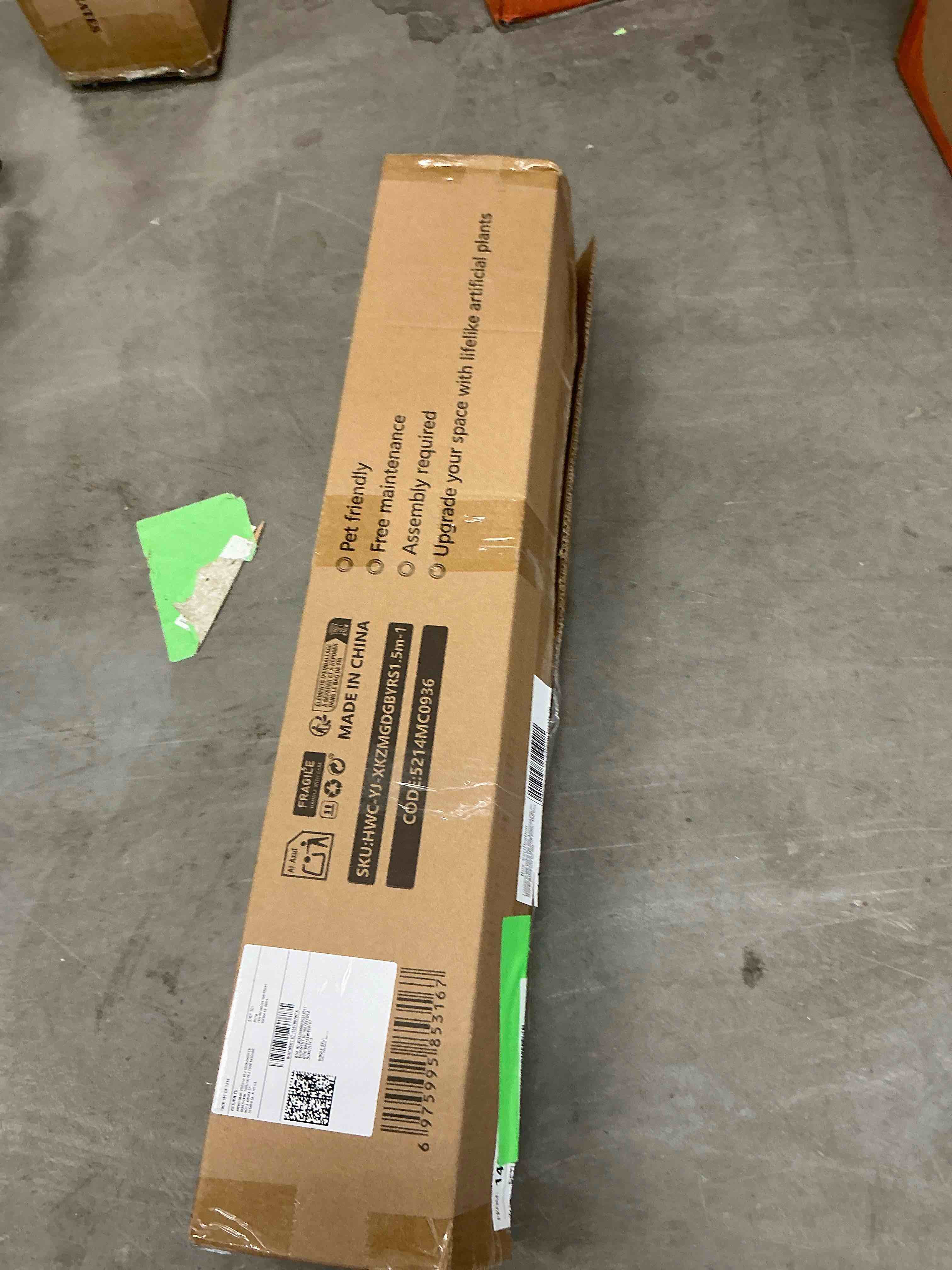 Condition photo showing New/Like New for DR.Planzen 5 feet Artificial Ficus Tree, Tall Lifelike Greenery with Natural Wood Trunk for Living Room, office floor and corner decor