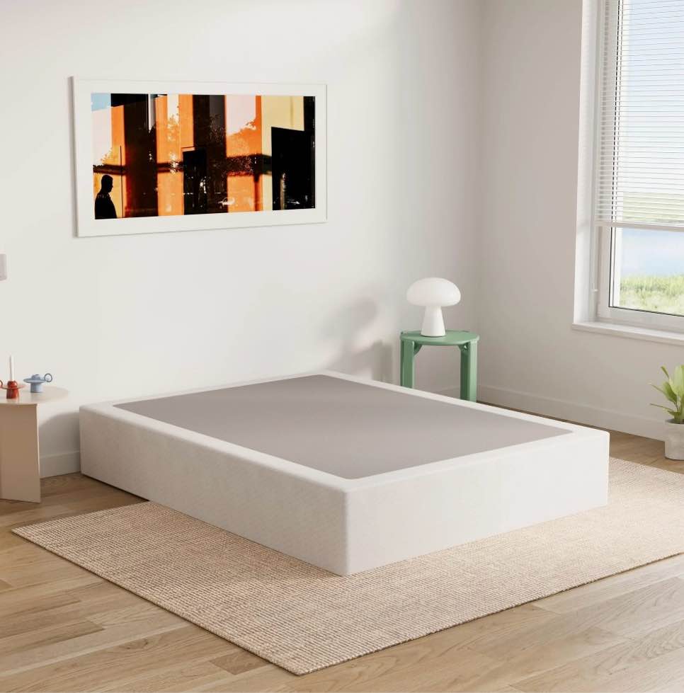 ULIESC 9 inch King Metal Box Spring, Sturdy Mattress Foundation, Fabric Cover Included, Easy Assembly