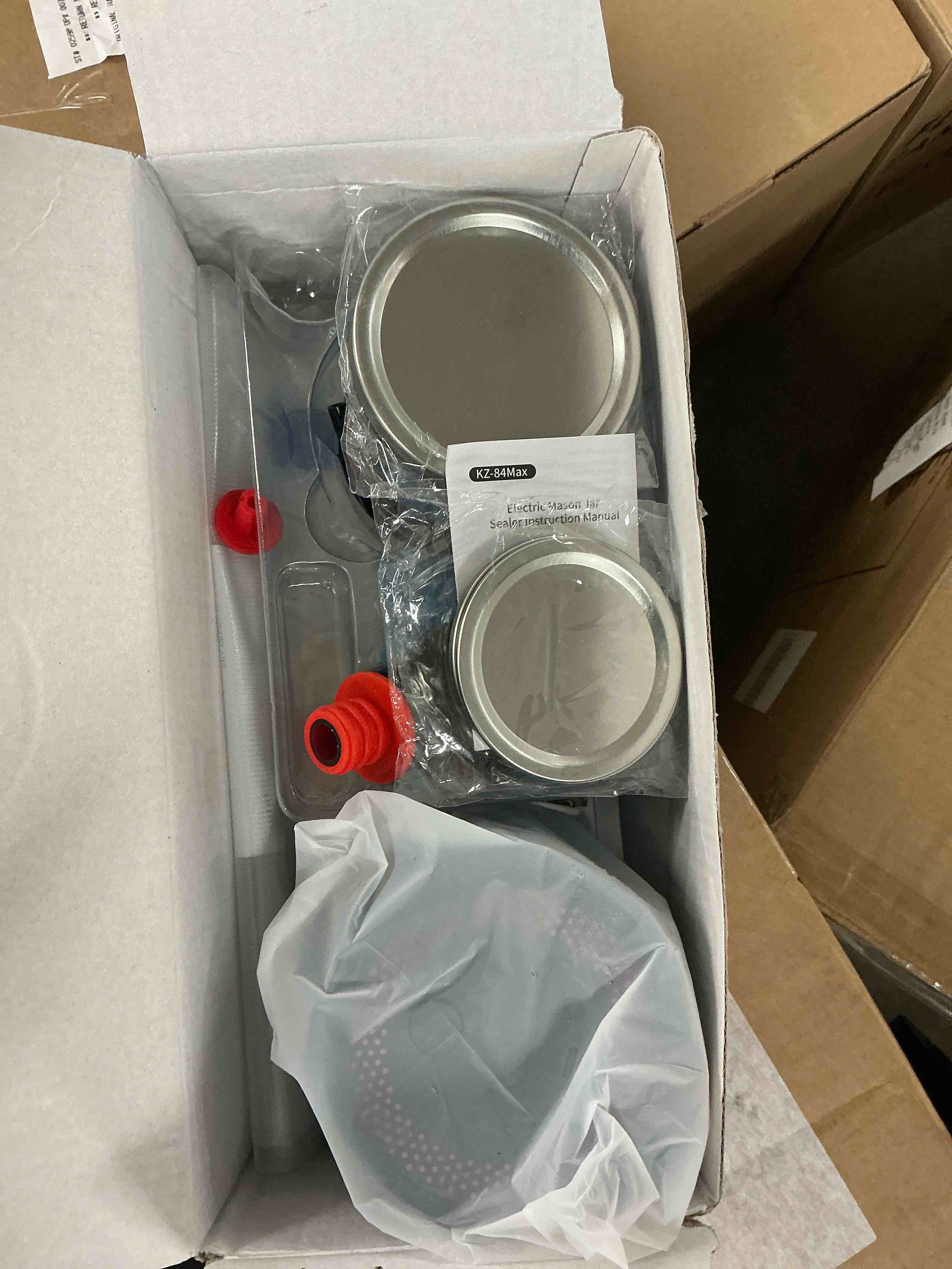 Condition photo showing Good Condition for Electric Mason Jar Vacuum Sealer  4 in 1 Vacuum Sealer Kit for Wide-Mouth & Regular-Mouth Mason Jars  Automatic Jar Sealer Stop for Food Storage Bags  Wine Bottles and Fermentation