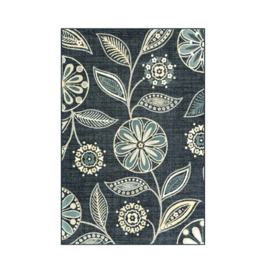 Condition photo showing Good Condition for Maples Rugs Reggie Bohemian Floral Blue Non Slip Indoor Area Rug  3 4 x 6