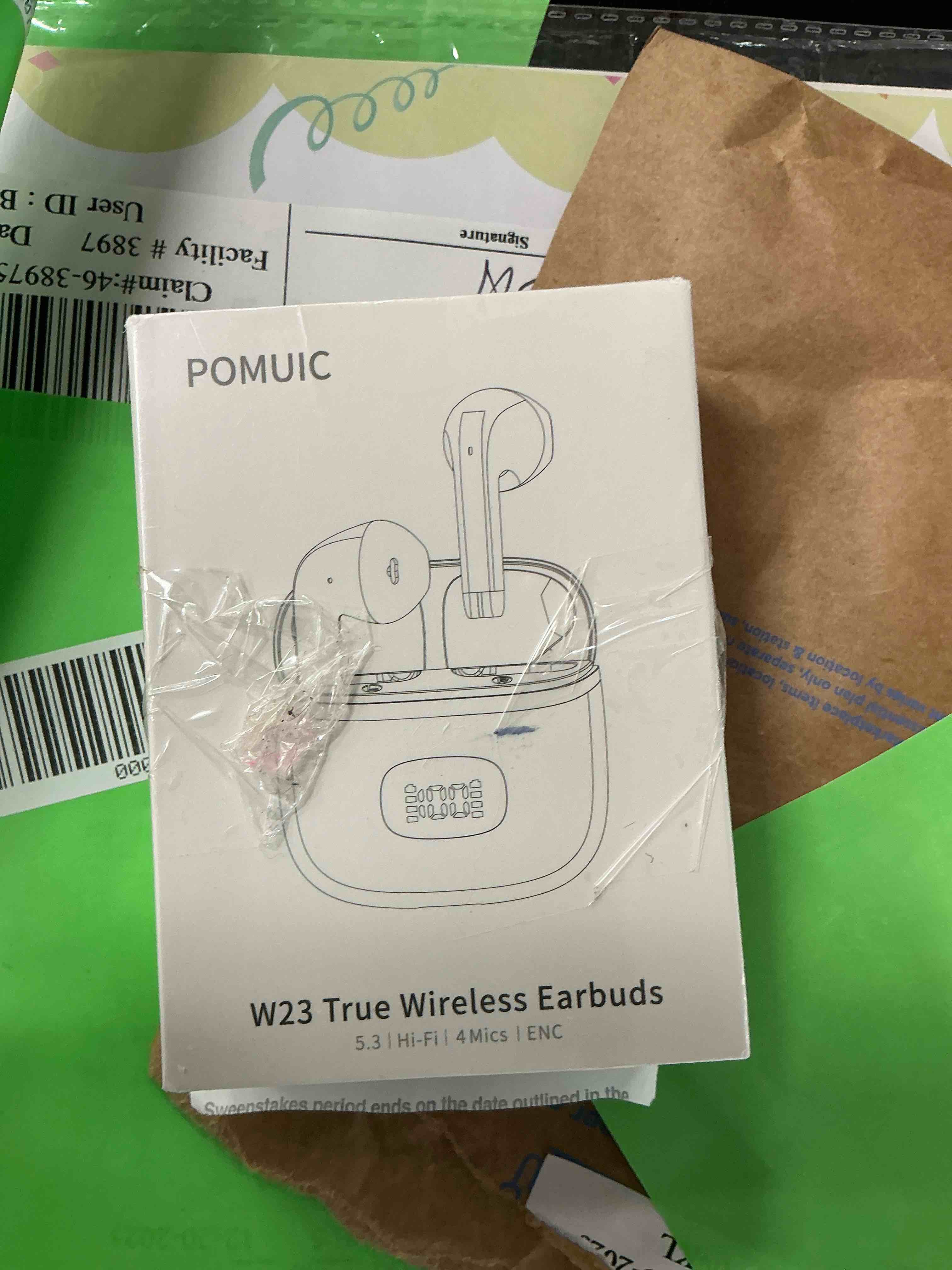 Condition photo showing New/Like New for Wireless Earbuds Bluetooth Noise Cancelling for iPhone Android with  4 ENC Mic, Dual LED Display, 50H Playtime IPX7 Waterproof In Ear Headphones, Blue