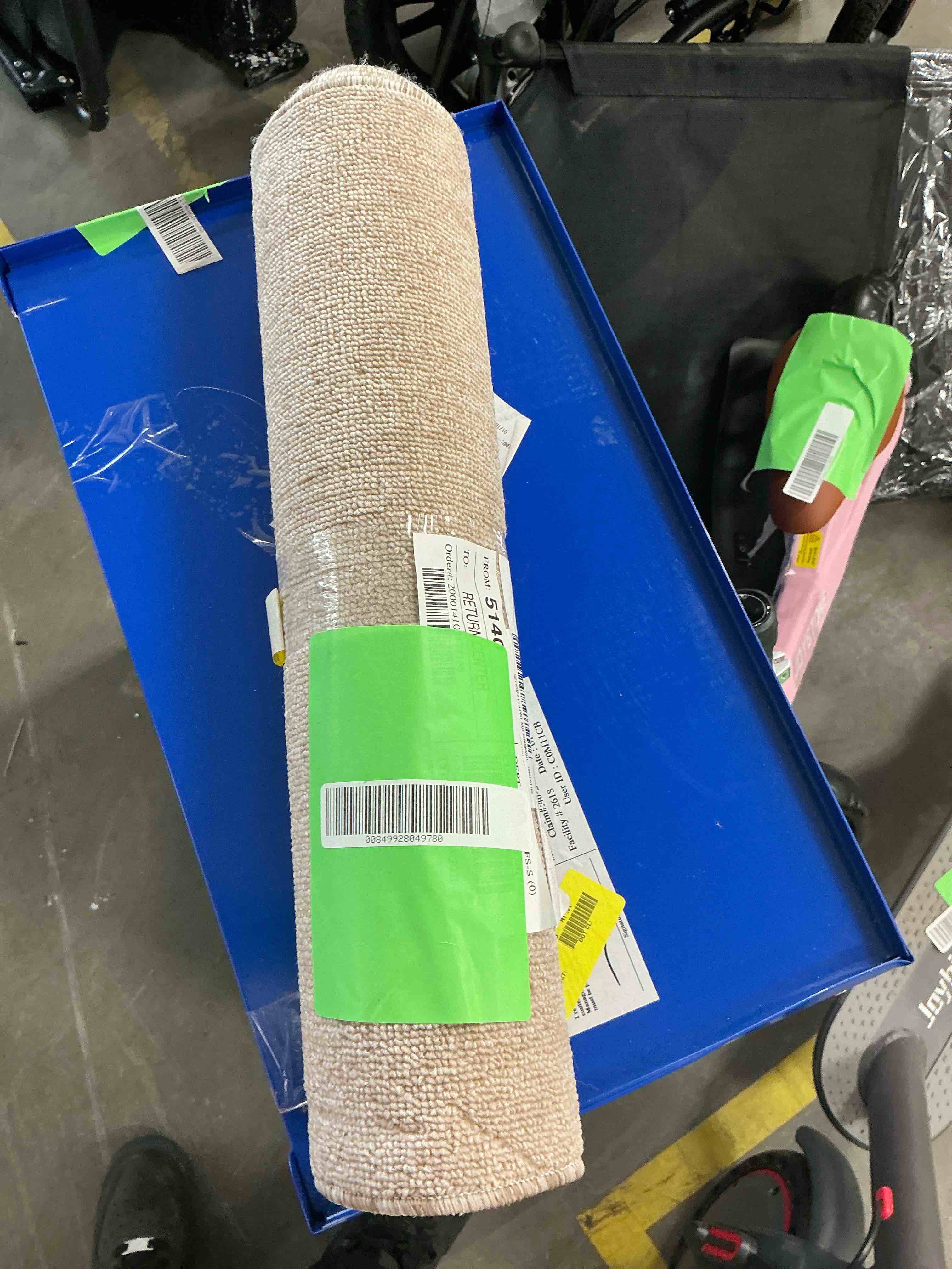 Condition photo showing Good Condition for Ottomanson Non-Slip Hallway Runner Rug 20  x 59  Stain-Resistant Low Pile Carpet for Kitchen  Beige