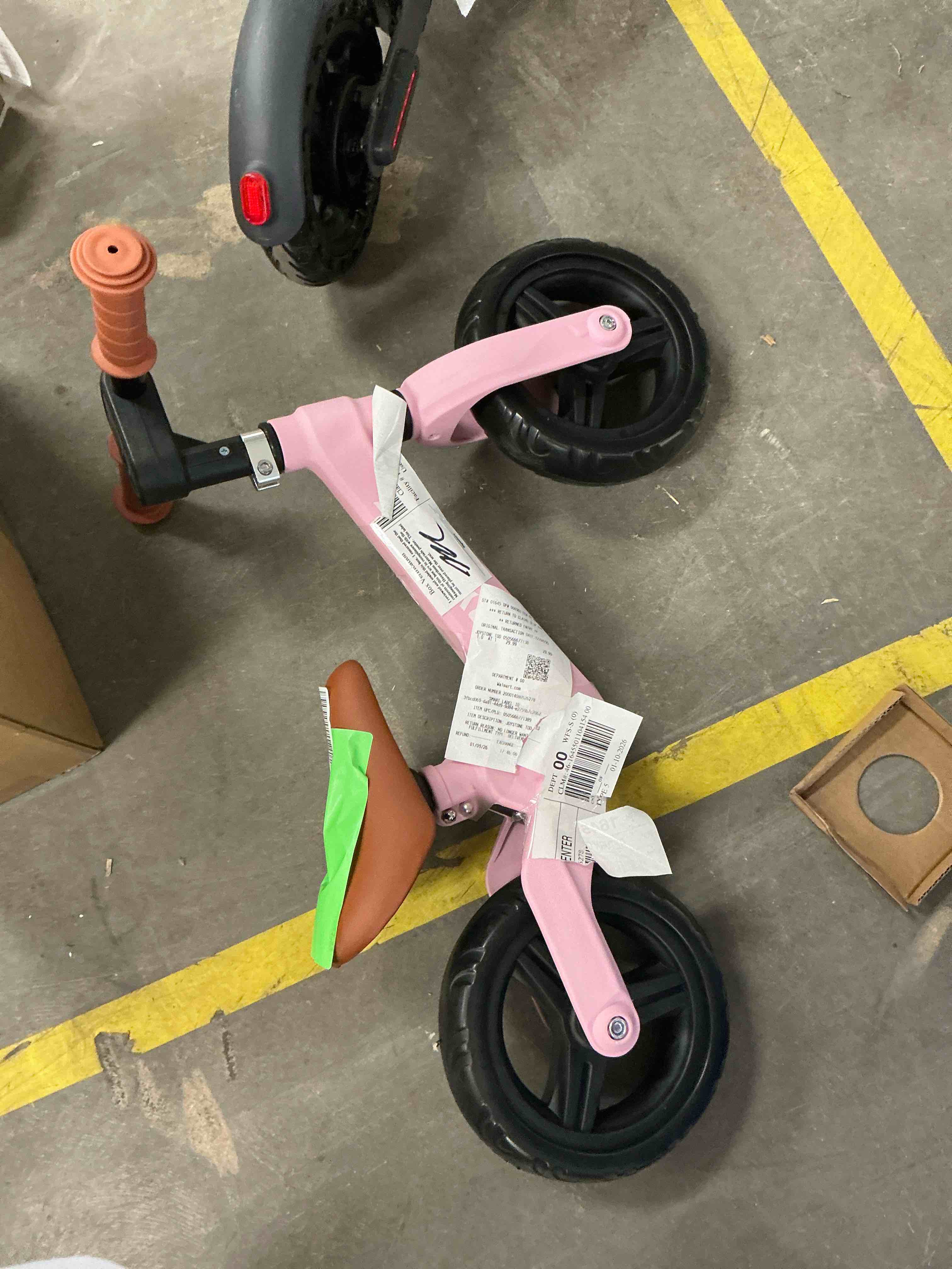 Condition photo showing Good Condition for JoyStone Toddler Balance Bike Toys for 1-3 Years Old Boys Girls, Kids Training Balance Bike with Adjustable Handlebar and Seat, No Pedals Bike Gift for Kids, Pink
