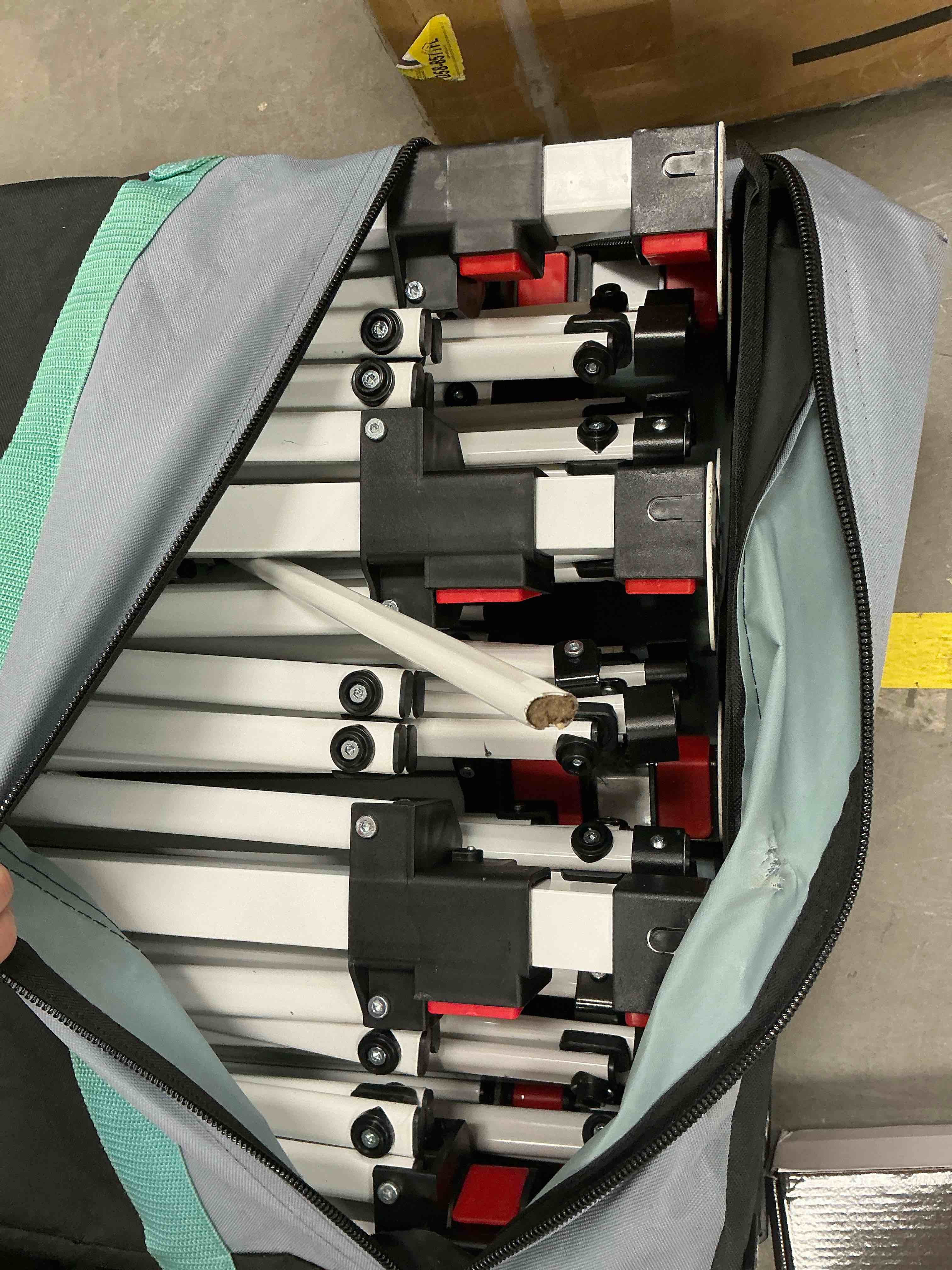 Condition photo showing As Is for Hoteel 10x30 Pop up Canopy Tent with 8 Removable Sidewalls, Outdoor Canopy Waterproof Commercial Tents for Parties Wedding Patio Ez Outdoor Instant Gazebo with Roller Bag & Sandbags, Gray