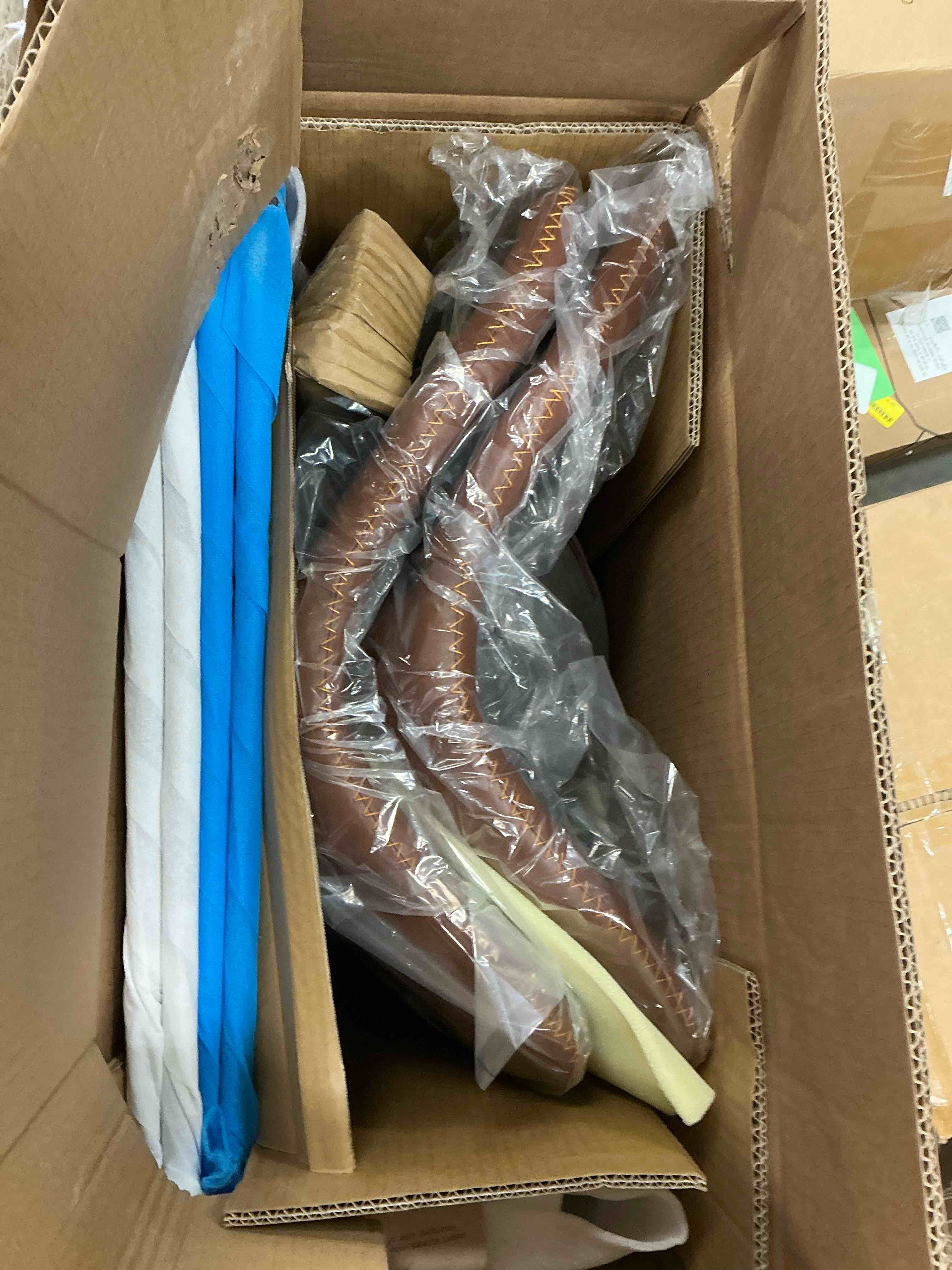 Condition photo showing New/Like New for EDX Counter Height Bar Stools Set of 2 With Back and Footrest, Metal Frame, 26 inch, Brown