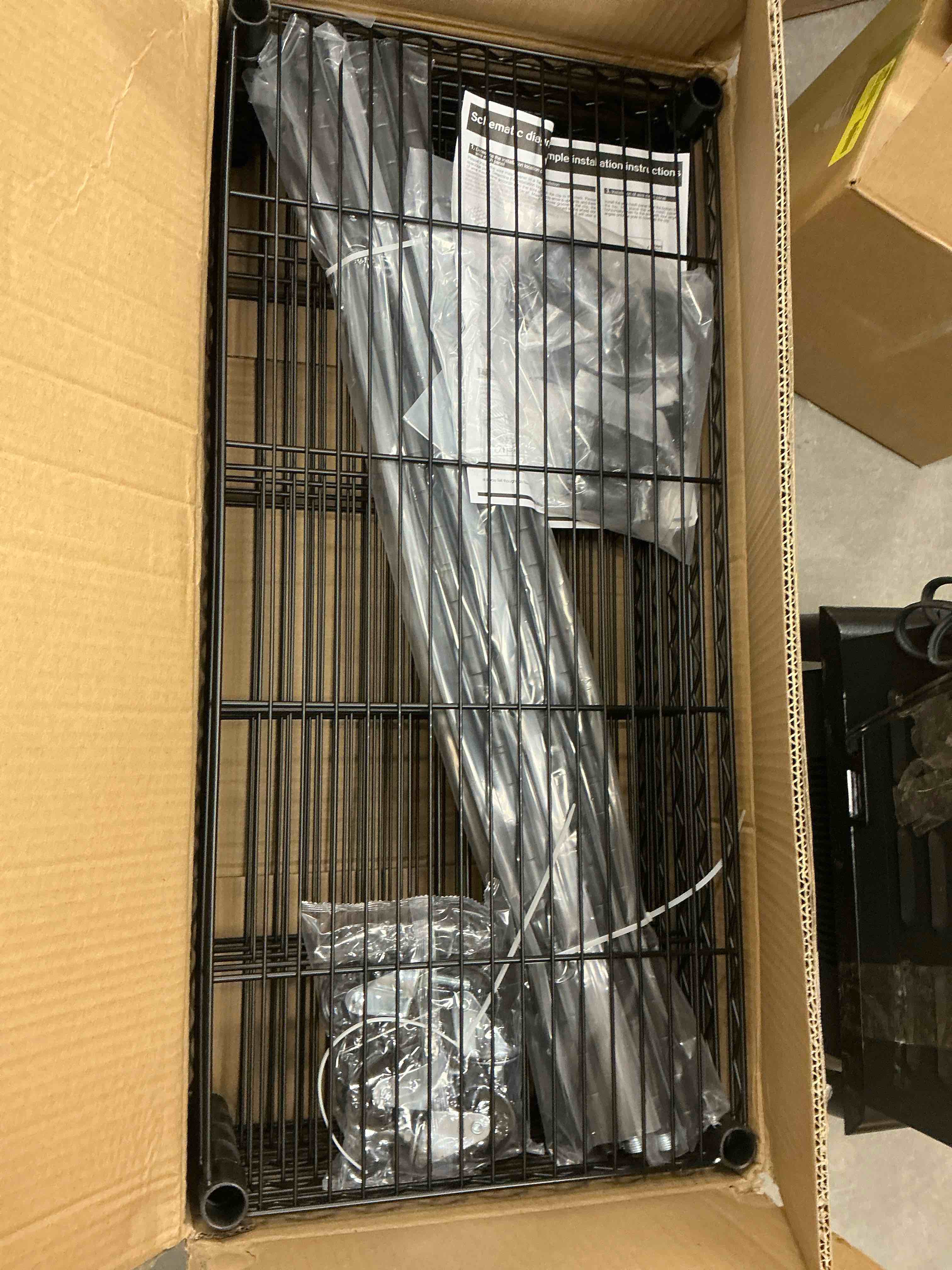 Condition photo showing New/Like New for Glovv 5-Tier Heavy Duty Steel Wire Shelving Unit Adjustable Storage Shelves Metal Shelving Organizer for Kitchen, Bathroom, Garage, 14"D x 30"W x 60"H Wire Rack, Black