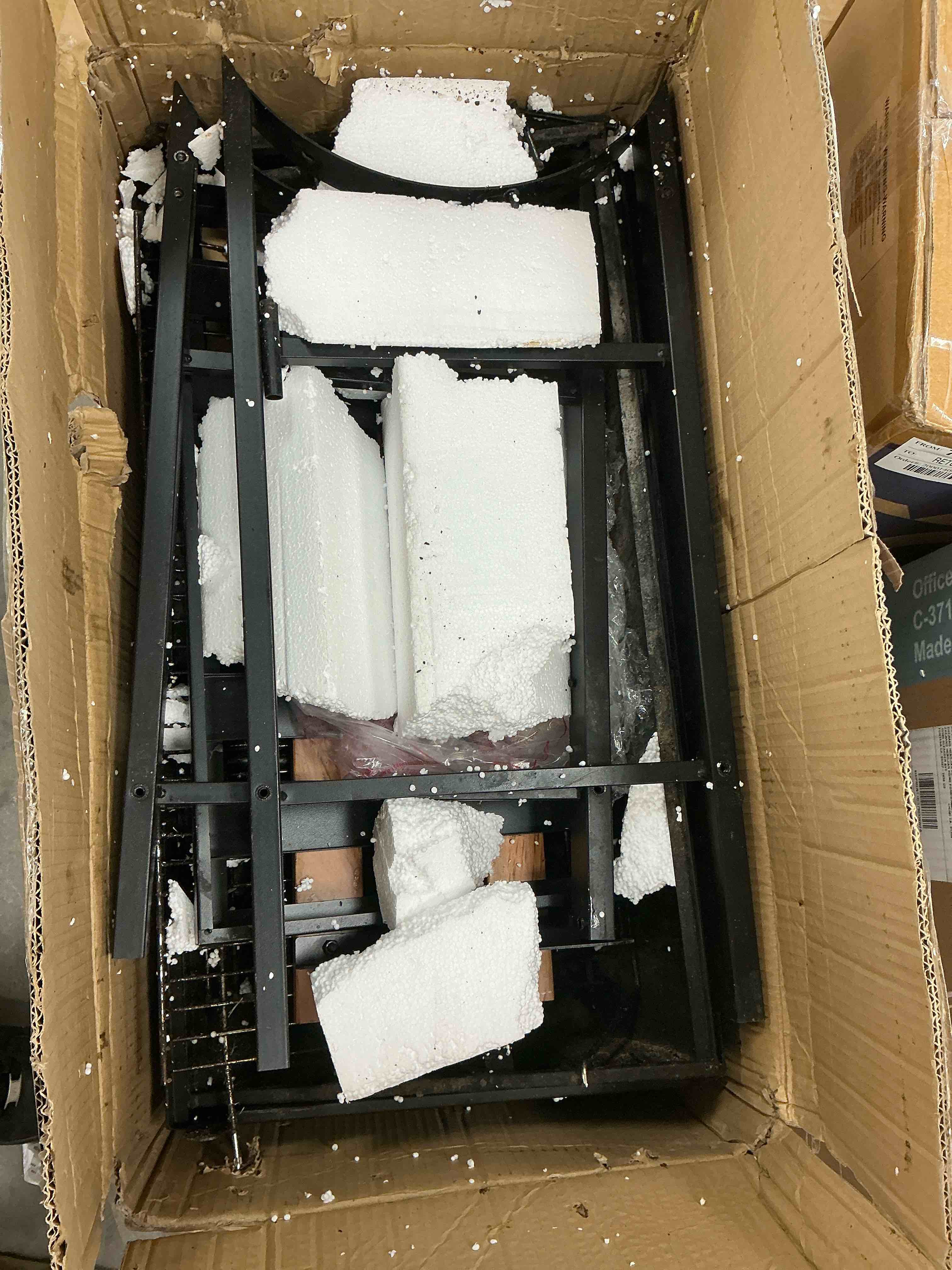 Condition photo showing As Is for Charcoal Grill Outdoor Barrel Grill, 30 inch BBQ Grill with Warming Rack & Foldable Side Shelf, Offset Smoker Grill with Thermometer for Outdoor Cooking, Black