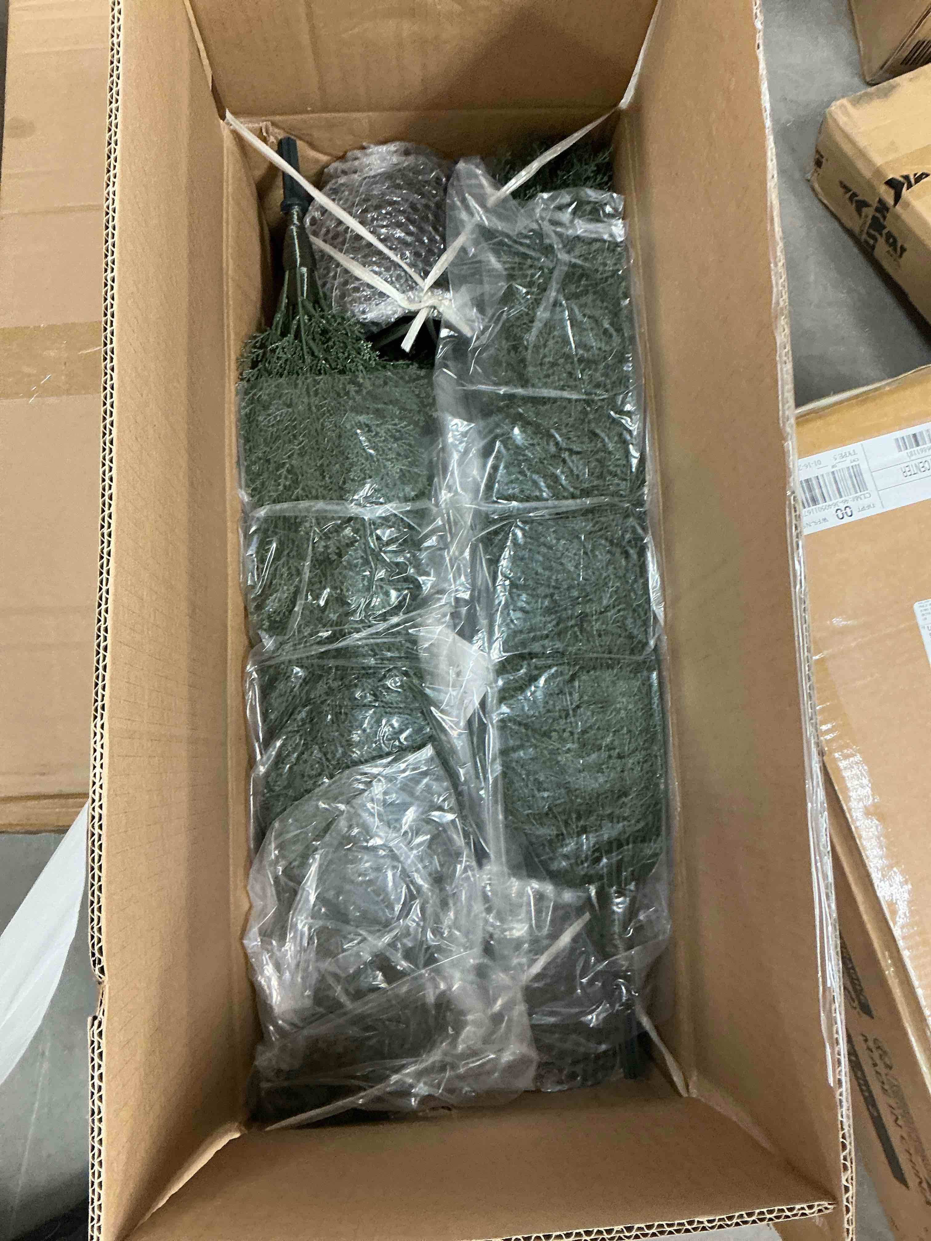 Condition photo showing New/Like New for Artificial Cedar Tree 2 Pack 4 ft Outdoor Artificial Topiary Cedar Plants Fake Tree UV Rated Potted Tree for Perfect Housewarming Gift, Set of 2