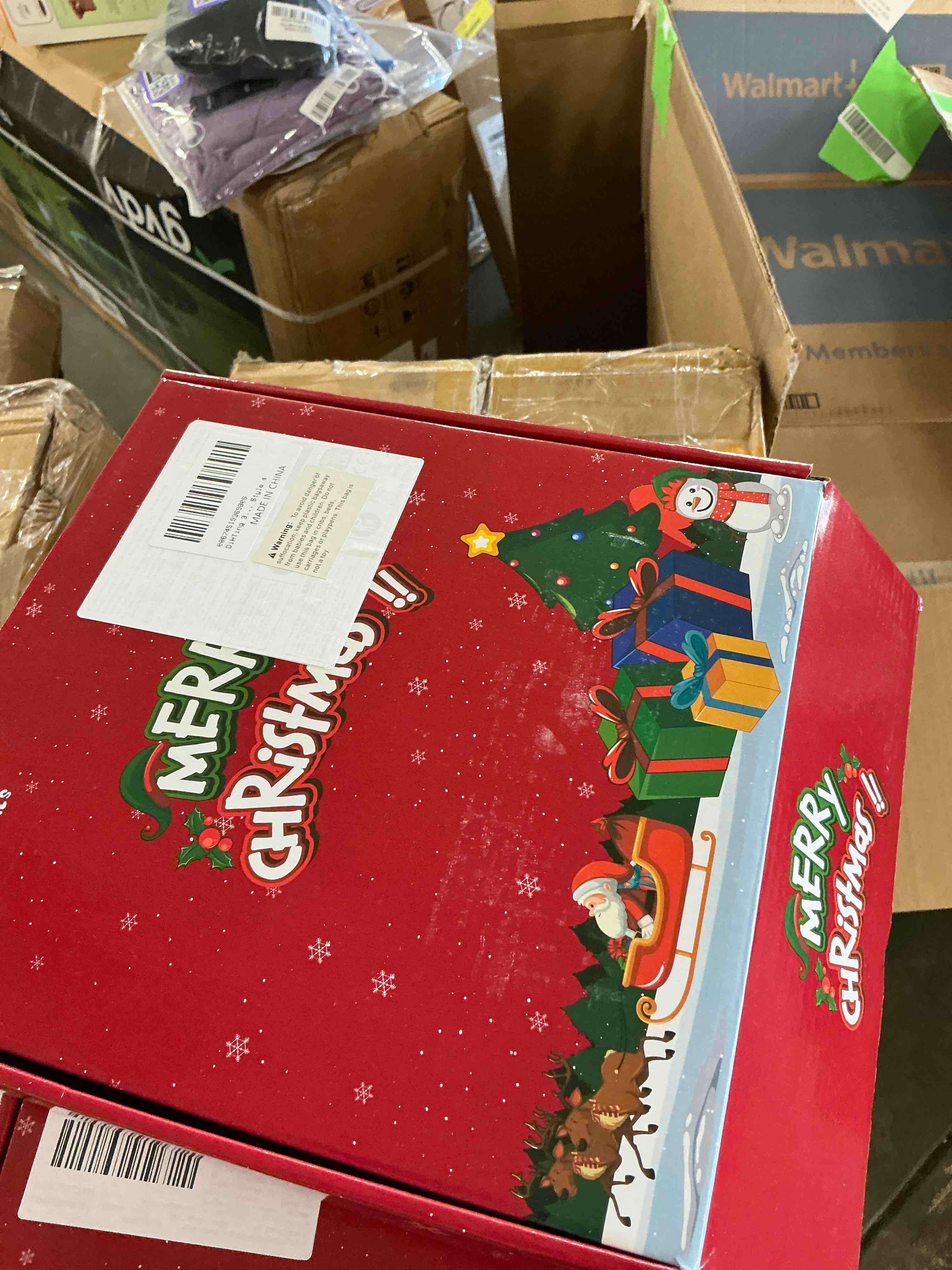 Condition photo showing New/Like New for Christmas Lighted Gift Boxes Set of 3 60 LED Lighted Transparent Present Boxes, Christmas Home Gift Box Decorations