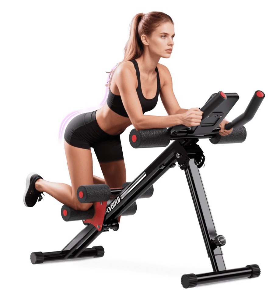 UPGO Ab Workout Equipment  Adjustable Ab Machine Full Body Workout for Home Gym  Strength Training Exercise Equipment for Body Shaping Foldable Waist Trainer Suitable for Beginner