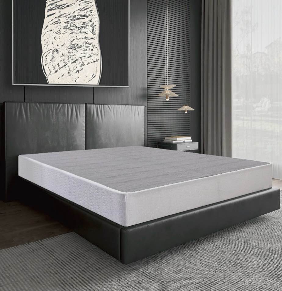 egohome 9 inch full size metal box spring, easy assembly mattress foundation