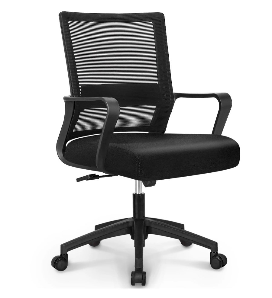  CHAIR Office Chair, Ergonomic Lumbar Support, Adjustable Desk Chair with Armrests, Black