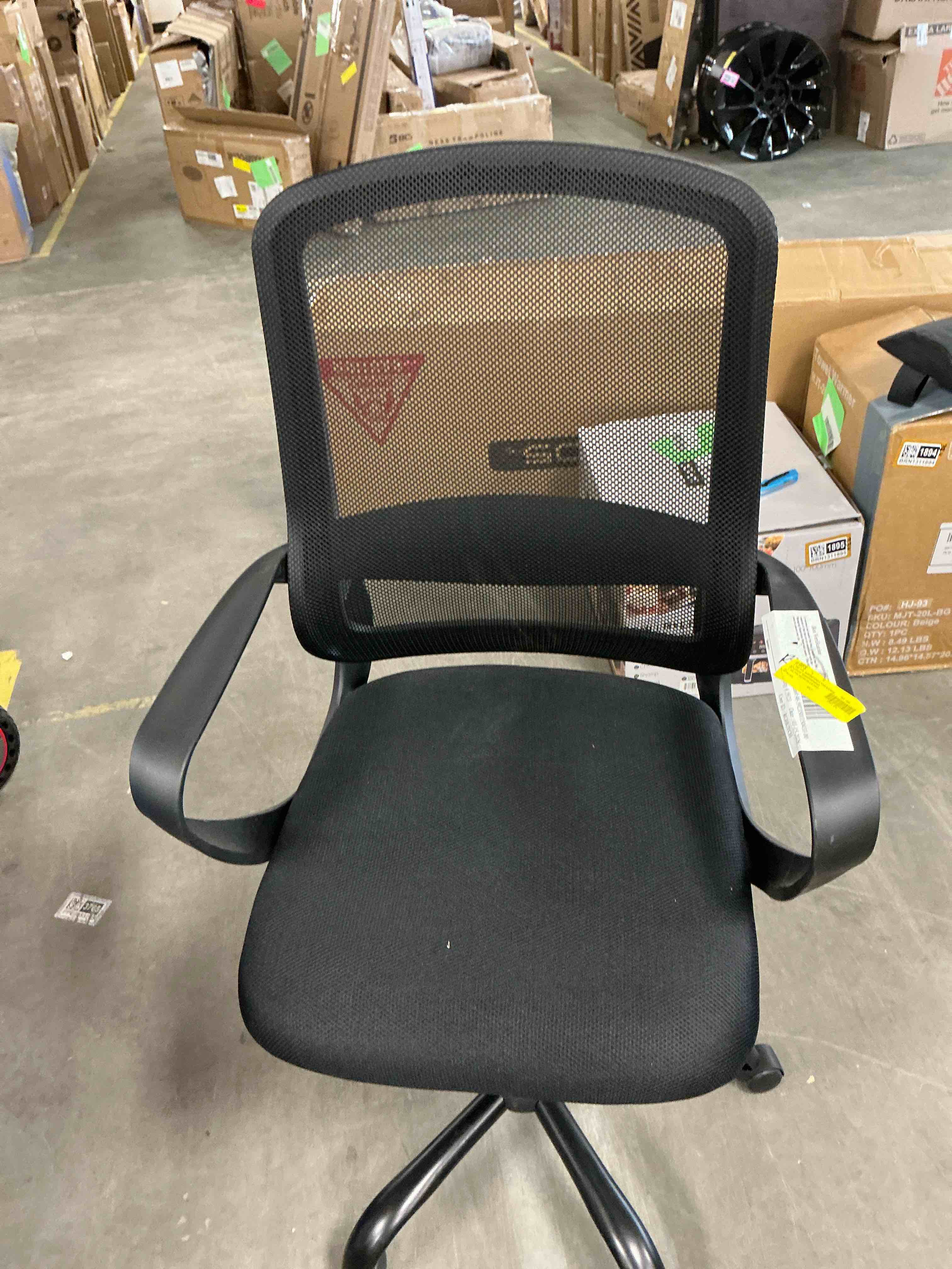 Condition photo showing Good Condition for  CHAIR Office Chair, Ergonomic Lumbar Support, Adjustable Desk Chair with Armrests, Black