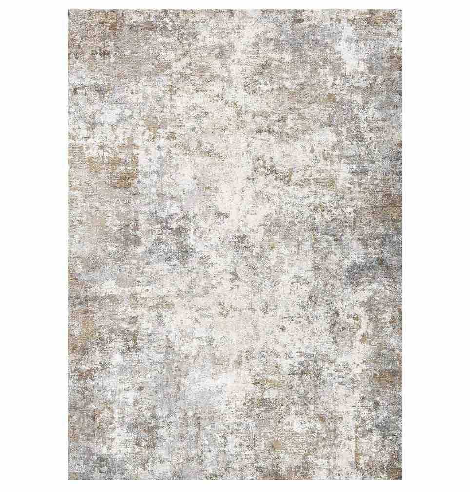 toyoso 9x12 area rug living room rugs - washable neutral modern abstract soft thin large rug indoor floor no slip rug carpet for bedroom under dining table home office decor - brown grey