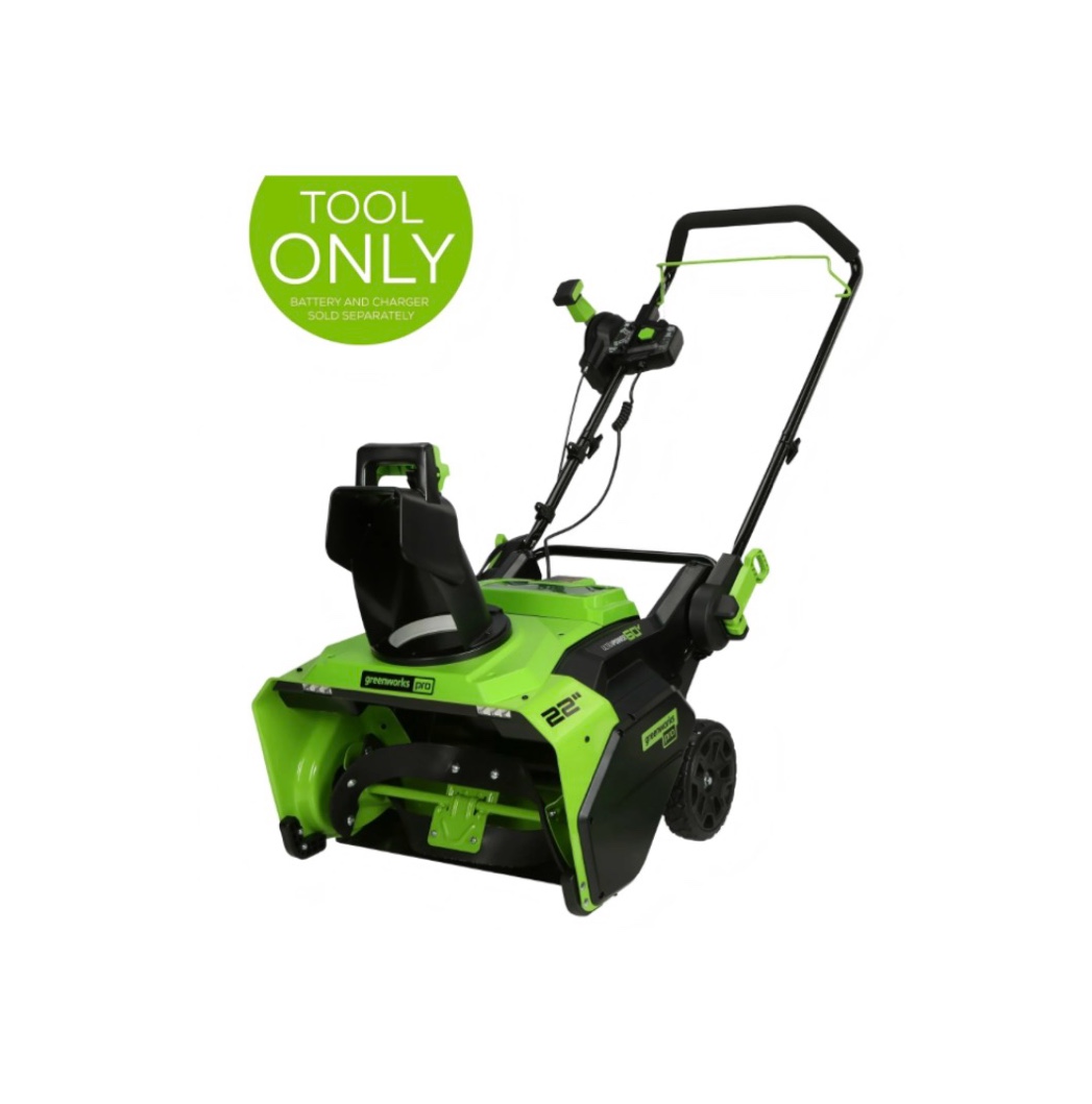 greenworks sn60l02 pro 60-volt 22-in single-stage cordless electric snow blower?tool only?
