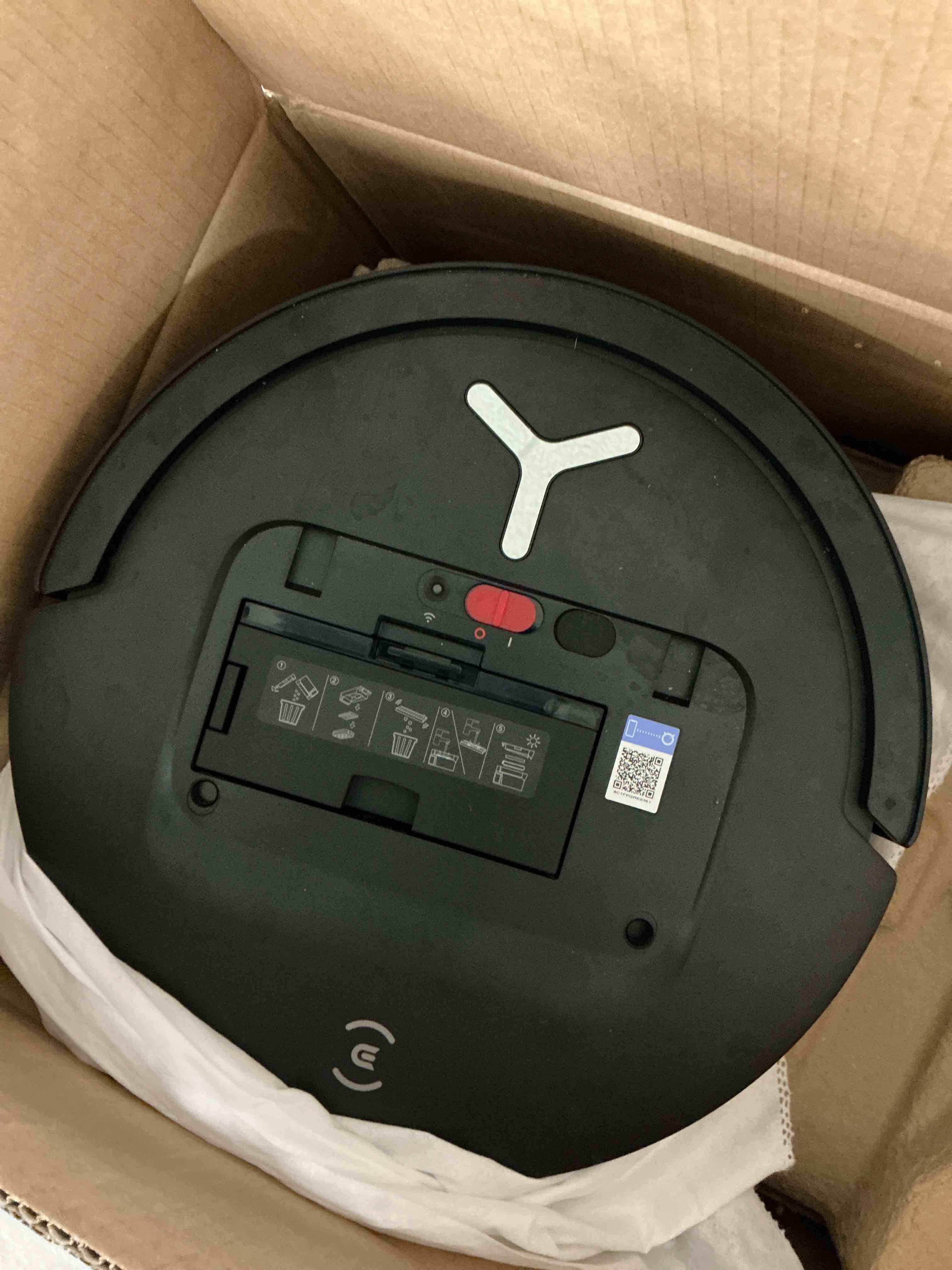 Condition photo showing As Is for ECOVACS DEEBOT T80 Omni Robot Vacuum and Mop?18,000Pa Suction, OZMO™ Roller Real-Time Mop Washing?Self-Emptying