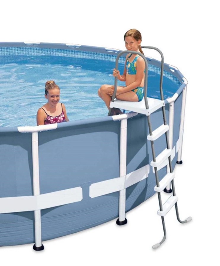Intex Deluxe Pool Ladder with Removable Steps for 42in & 36in Depth Pools