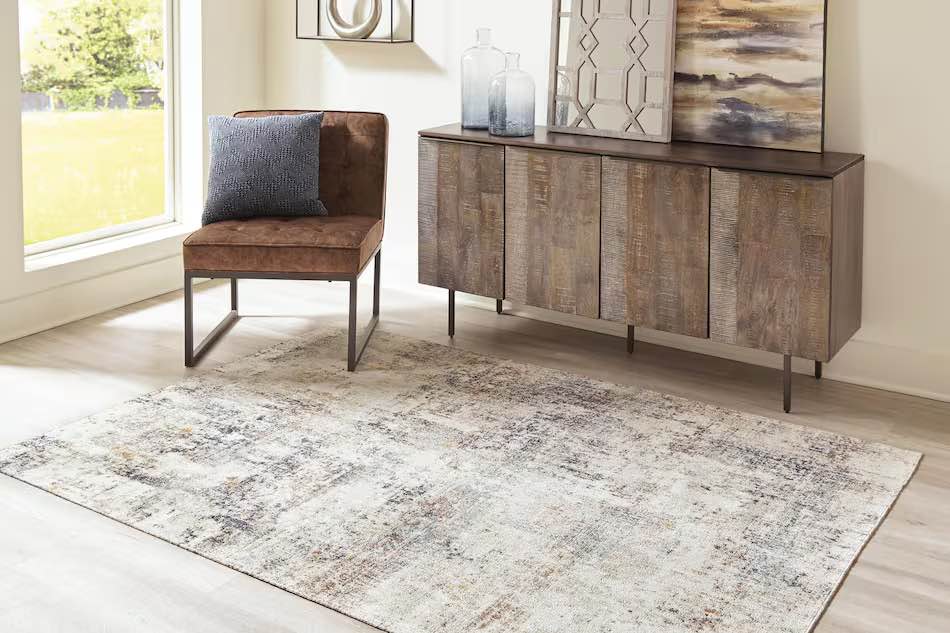 8x10 Area Rugs, Washable Rugs, Large Stain Resistant Area Rug for Living Room Bedroom Dining Room, Vintage Farmhouse Rug