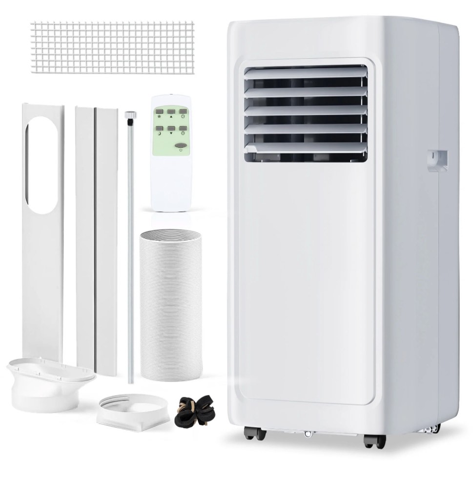 Simzlife Portable Air Conditioner 8000 BTU , Dehumidifier, Fan,Cool, 3 in 1 AC with Remote Control