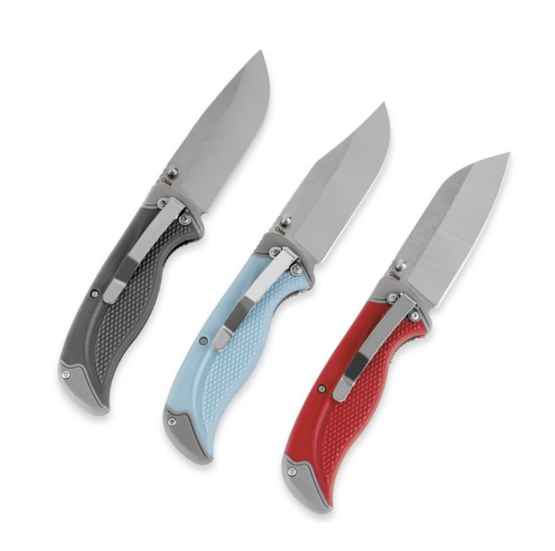 Ozark Trail Folding Pocket Knife Combo Set, Multi-Color, 3 Pieces
