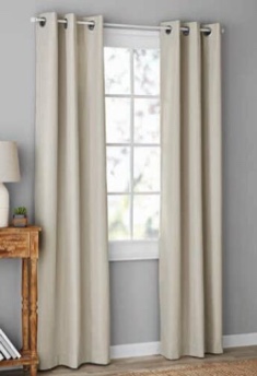 Mainstays Blackout Curtains Set of 2 37 X 84 Beige