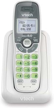 VTech CS6114 DECT 6.0 Cordless Phone with Caller ID/Call Waiting, White/Grey with 1 Handset, 3.50 x 3.50 x 7.00 Inches