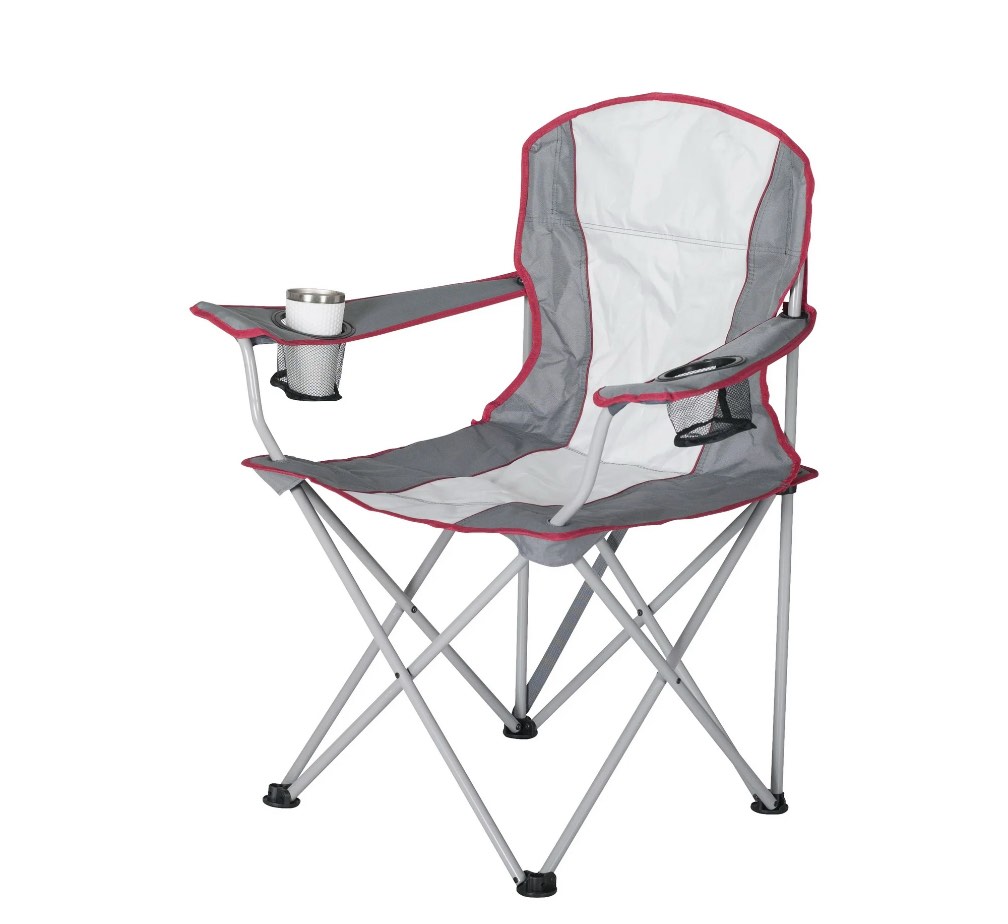 Ozark Trail  Adult Oversized Quad Chair  9.2lbs  off White & Gray
