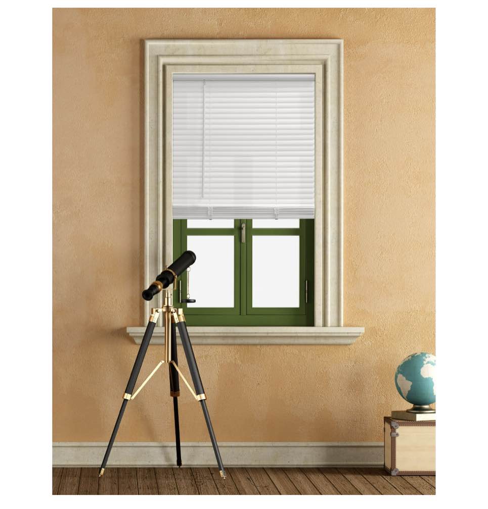 Mainstays Cordless 1  Vinyl Light Filtering Blinds  White  48  Width x 64  Length