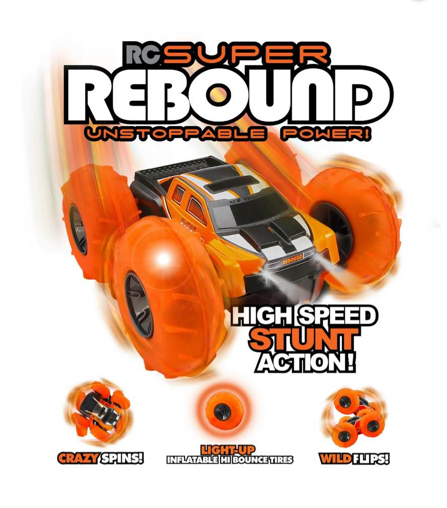 New Bright (1:16) Super Rebound Battery Remote Control Orange Stunt Vehicle, Children, Tweens, 1663U