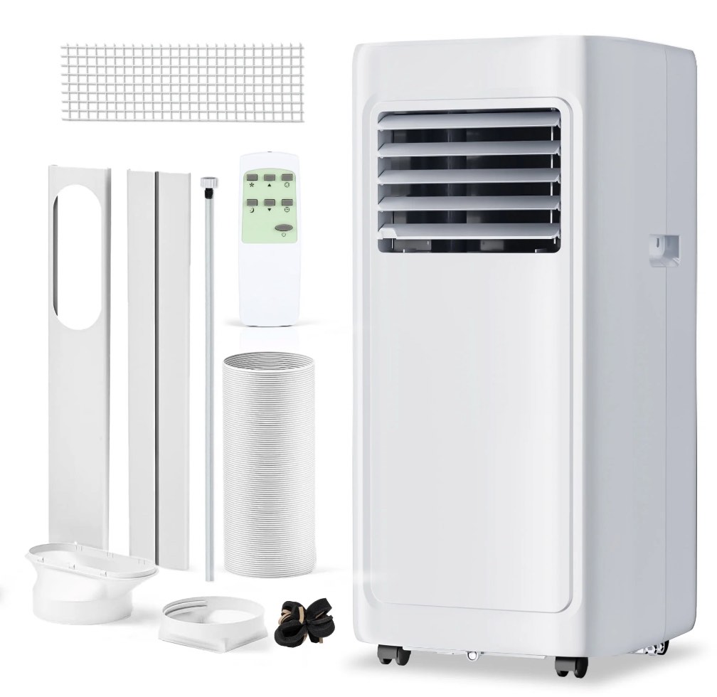 Simzlife Portable Air Conditioner 10,000 BTU , Dehumidifier, Fan,Cool, 3 in 1 AC with Remote Control