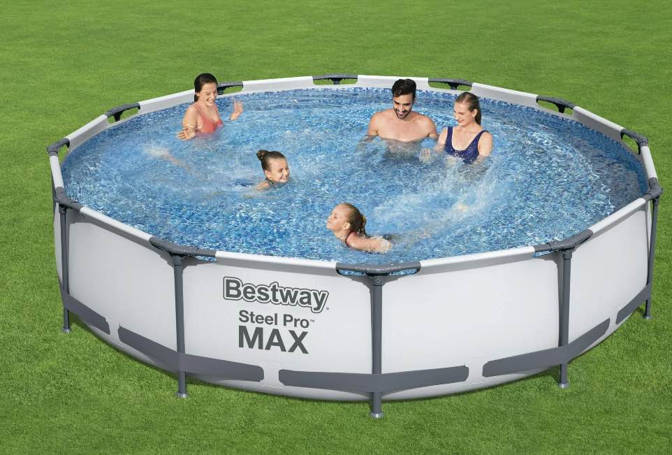 Bestway 56061US 12-Foot by 30-inch Steel Pro Round Frame Swimming Pool Set