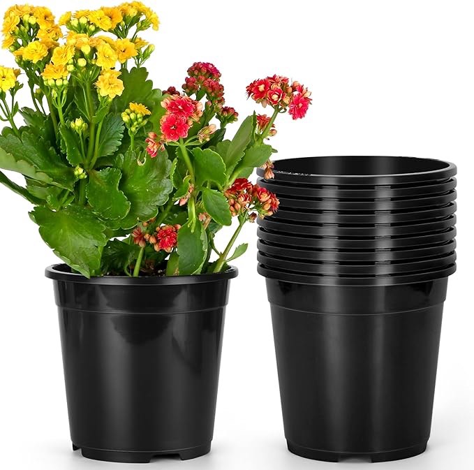 2 Gallon Plastic Planter Pot-7 pack