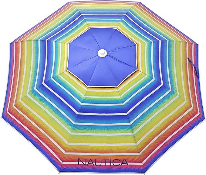 Nautica Beach Umbrella - 7 Ft Heavy Duty Portable Beach Umbrellas